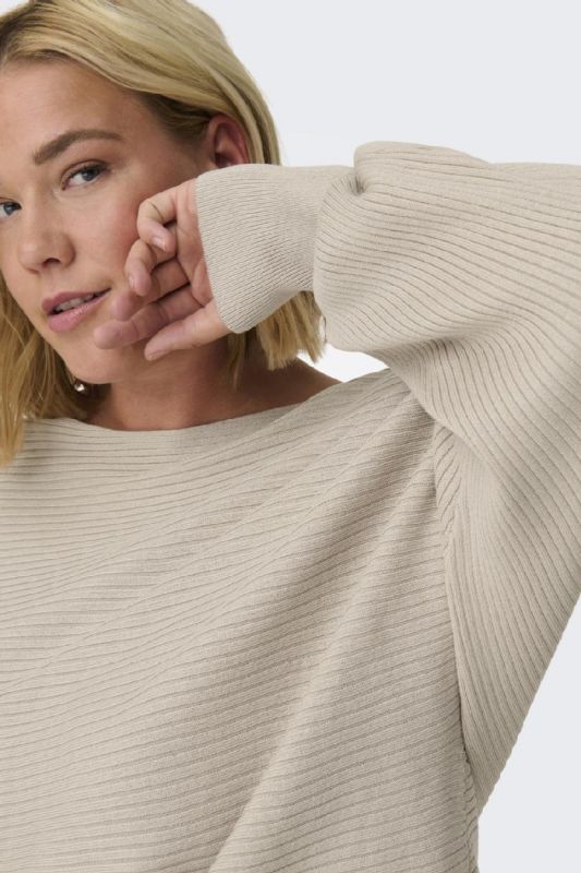 Strickpullover ONLY CARMAKOMA 15306803-Pumice-Stone