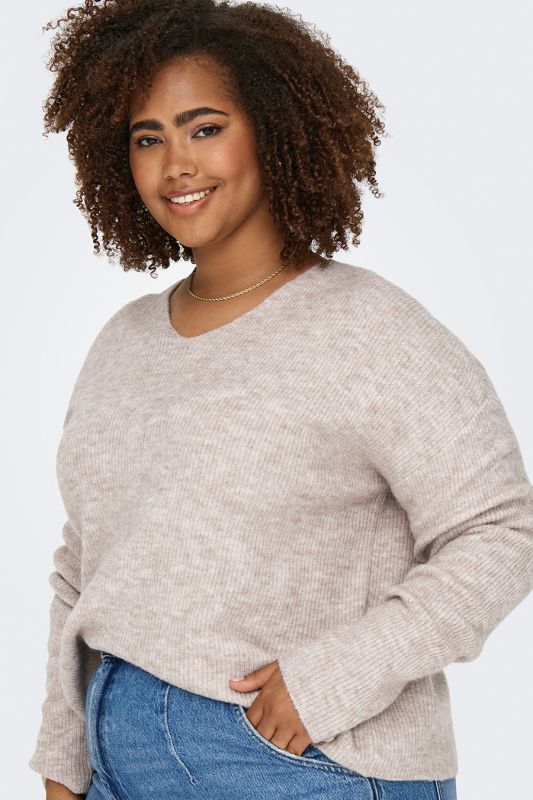 Strickpullover ONLY CARMAKOMA 15327166-Pumice-Stone