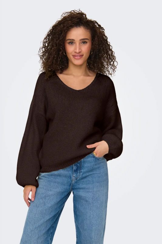 Strickpullover JACQUELINE DE YONG 15334709-Chocolate-Tor