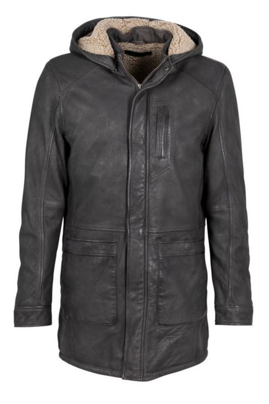 Lederjacke DEERCRAFT 3702-0001-anthracite