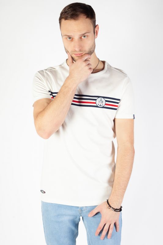 T-Shirts VOILE BLEUE CALIENTE-OFFWHITE-NAVY
