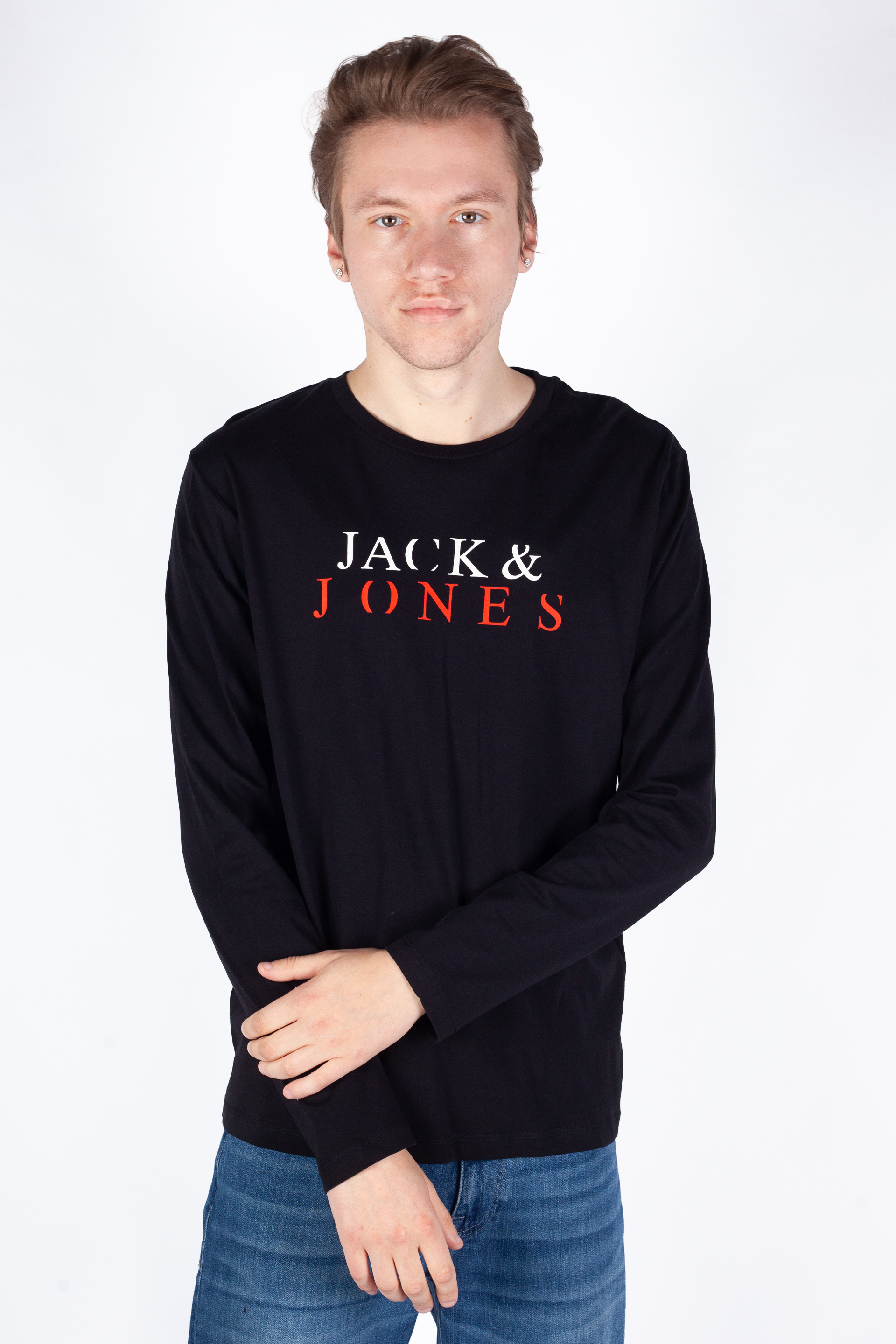 Pikkade käistega T-särgid  JACK & JONES 12244403-Black