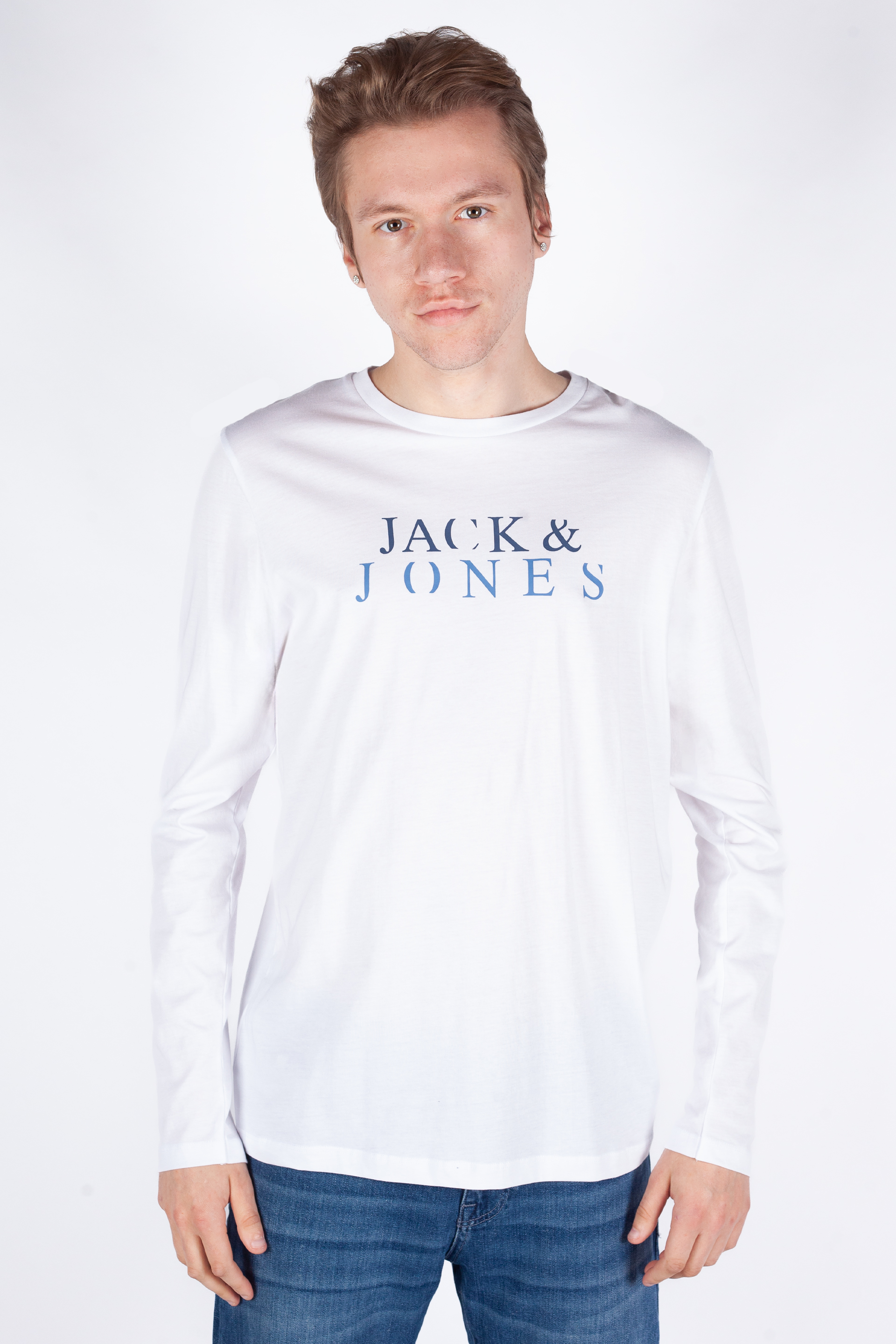 Pikkade käistega T-särgid  JACK & JONES 12244403-White
