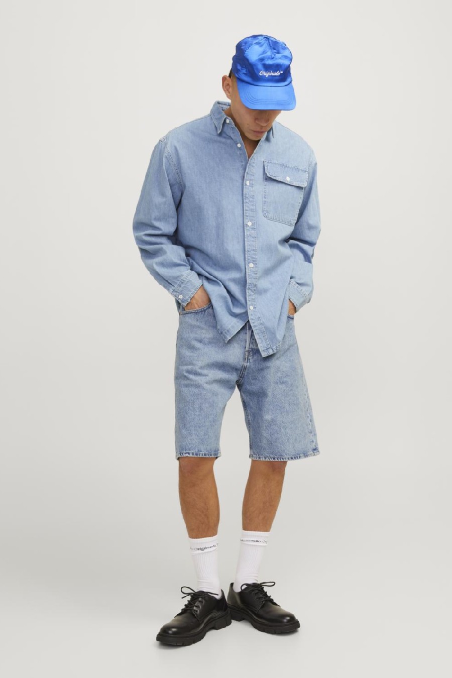 Teksašortsid JACK & JONES 12252743-Blue-Denim