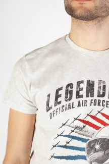 T-särgid LEGENDERS HELMET-OFFWHITE-MELANG