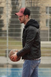 Nokkmütsid X JEANS RAPPER-MELANGE-RED