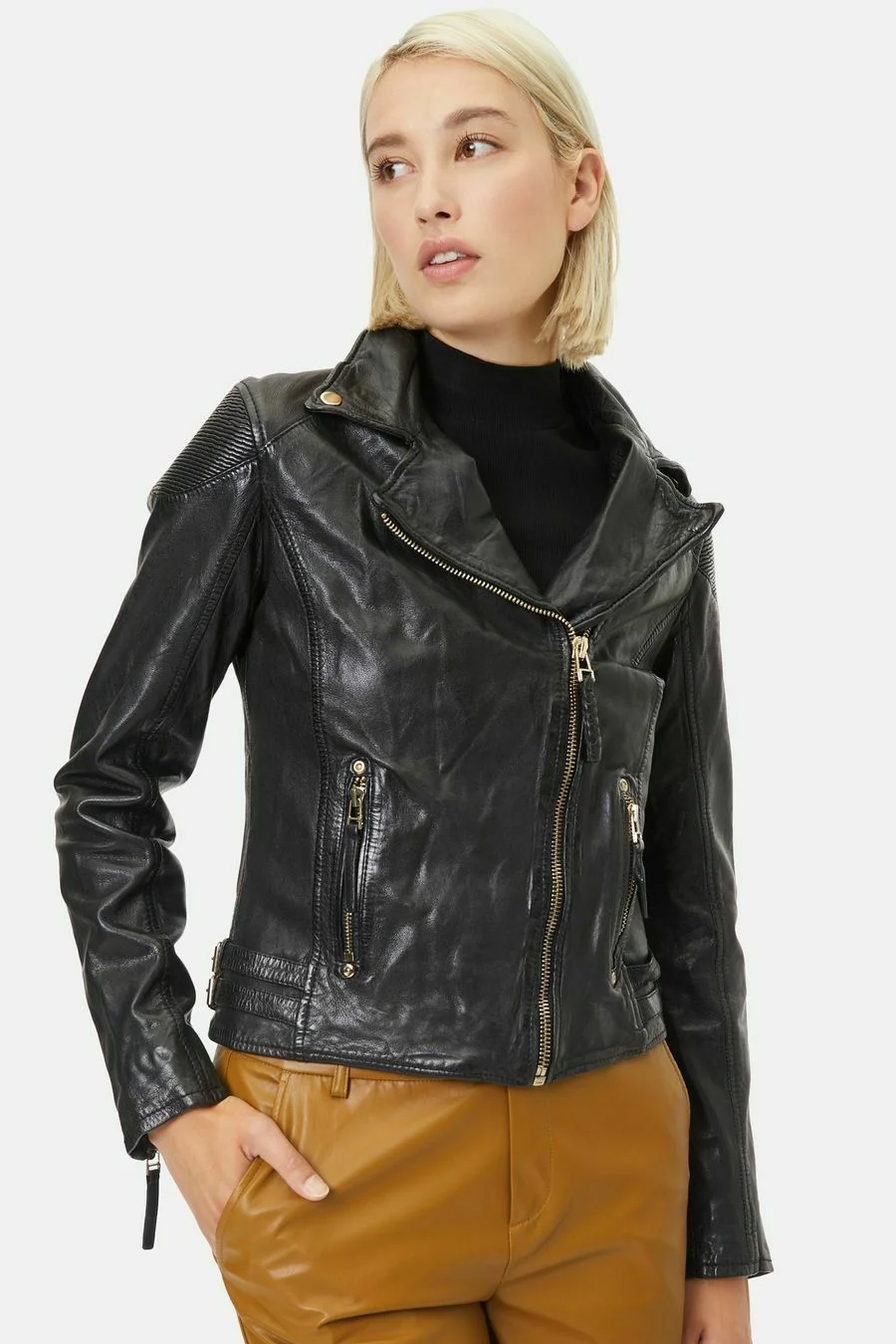 Leather jacket GIPSY 1101-0536-black