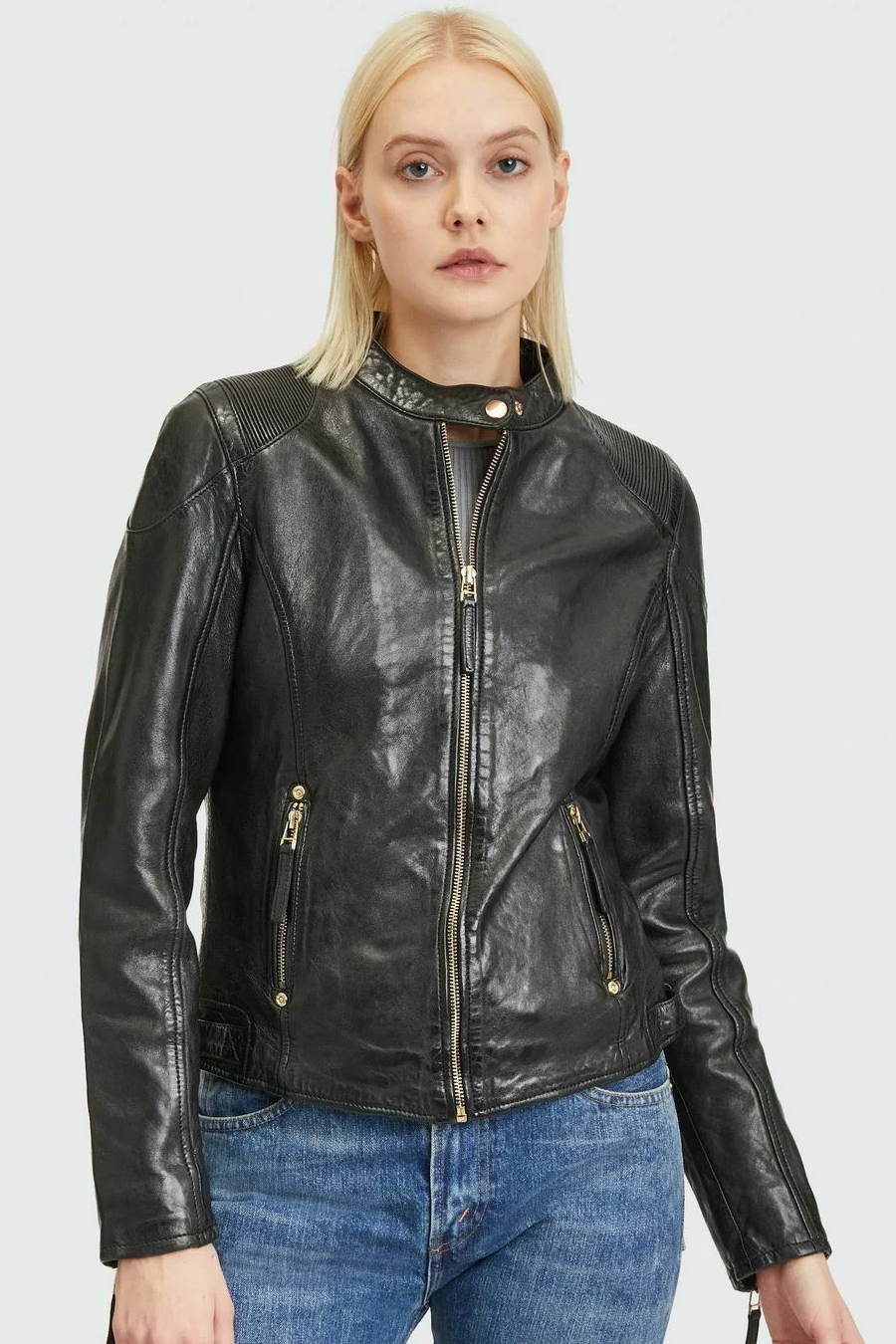 Leather jacket GIPSY 1101-0552-black