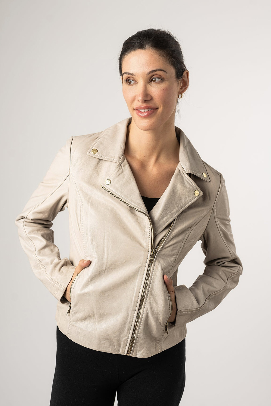 Leather jacket MAURITIUS 1101-0730-ivory