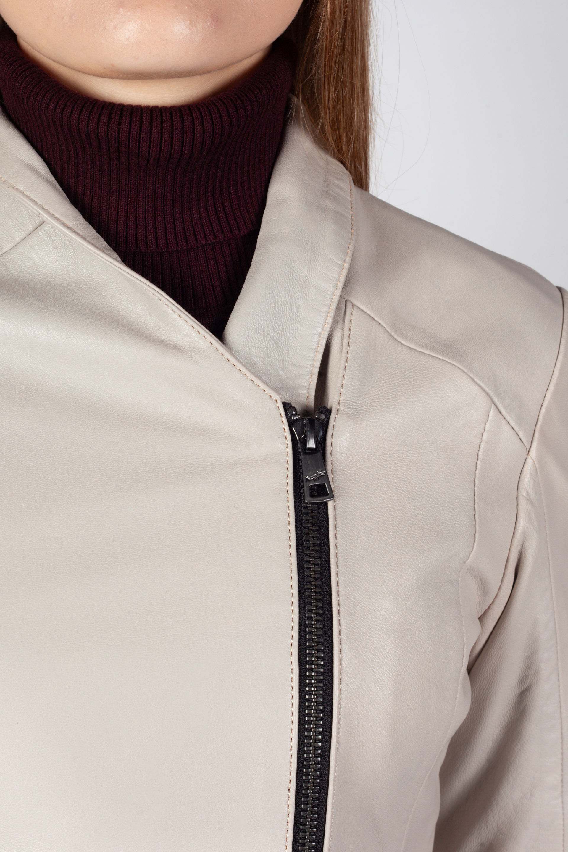 Leather jacket MAURITIUS 1102-0019-ivory