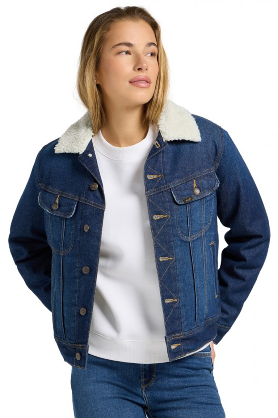Denim jacket with sherpa lining LEE 112370871