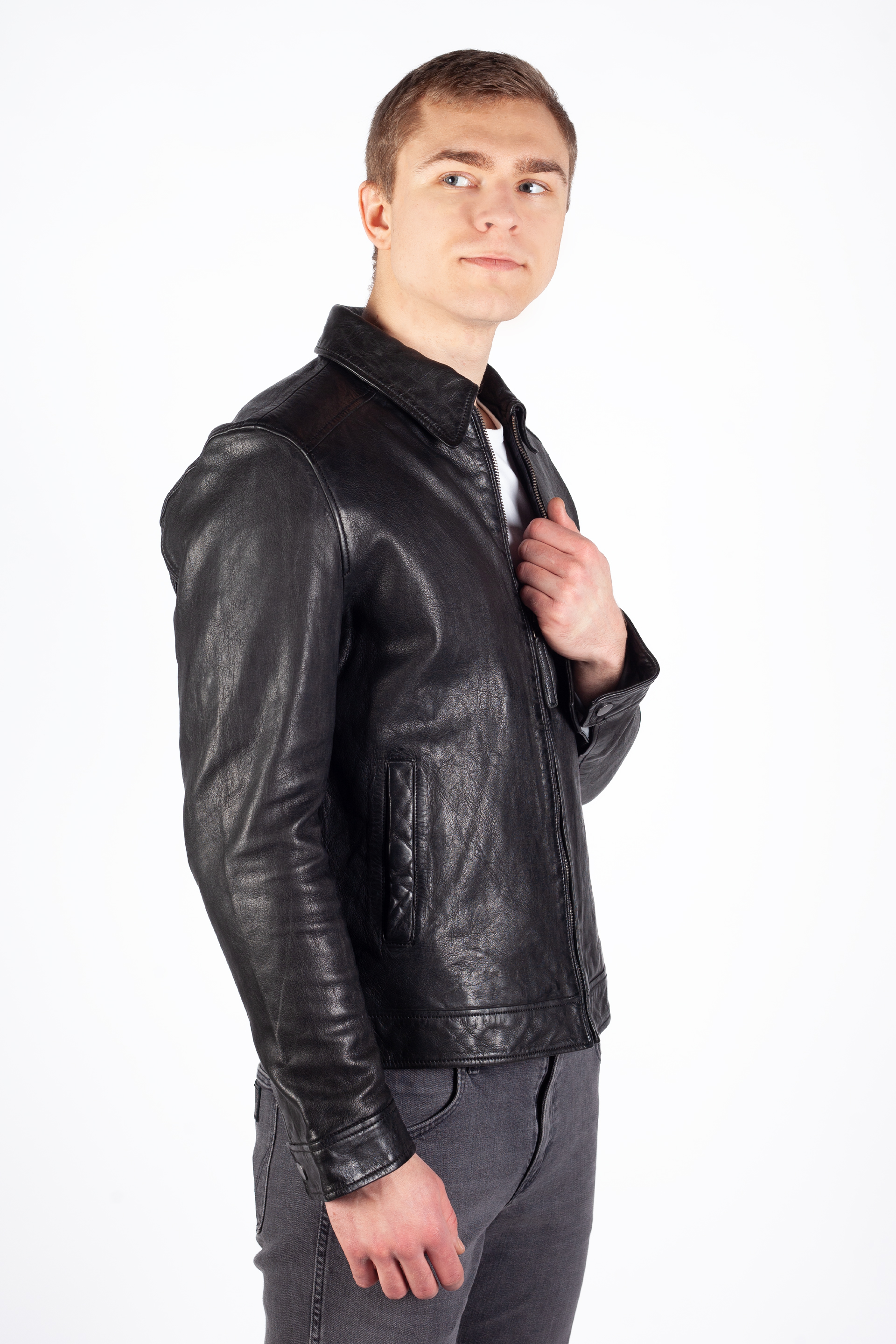 Leather jacket GIPSY 1201-0492-black