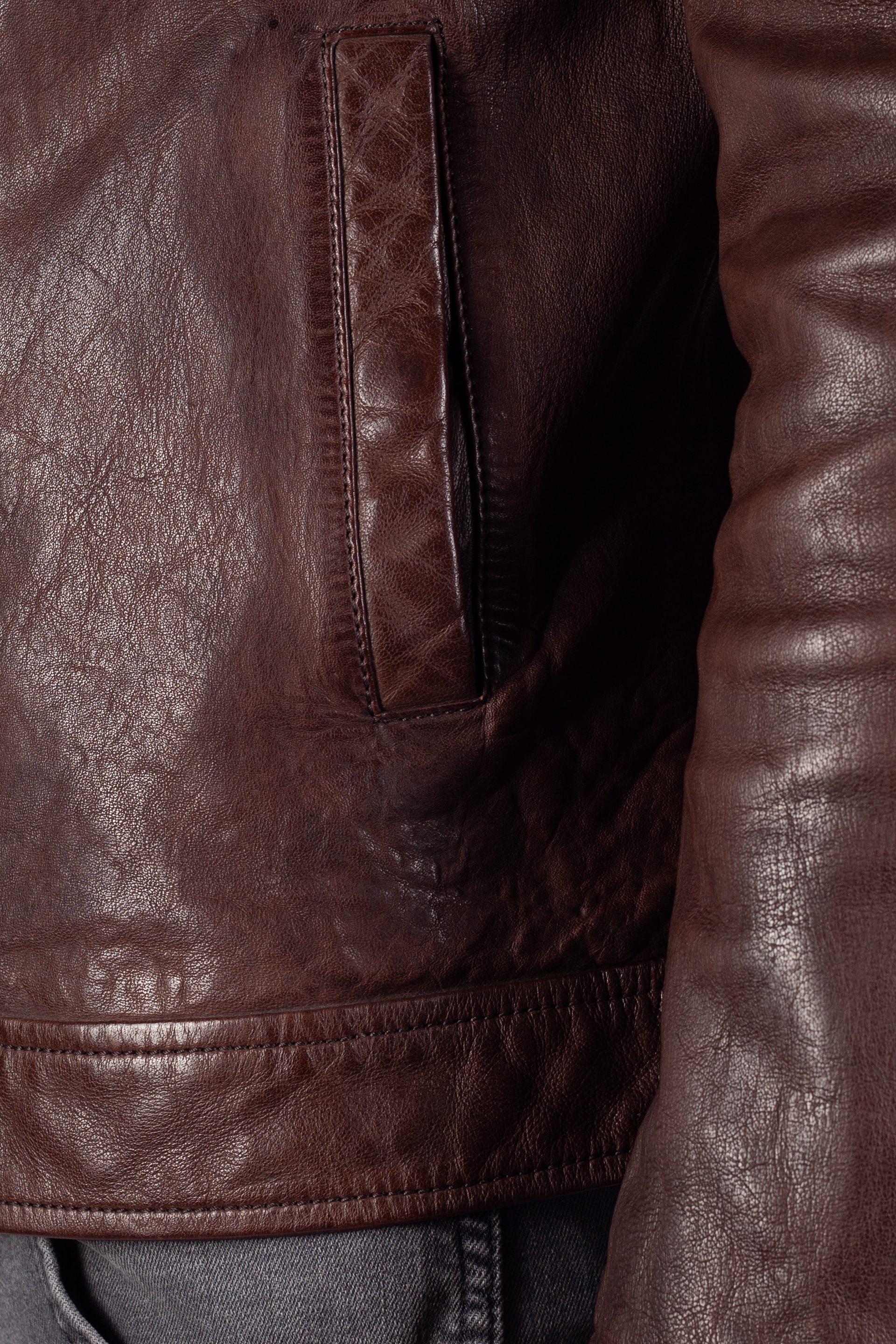 Leather jacket GIPSY 1201-0492-chestnut