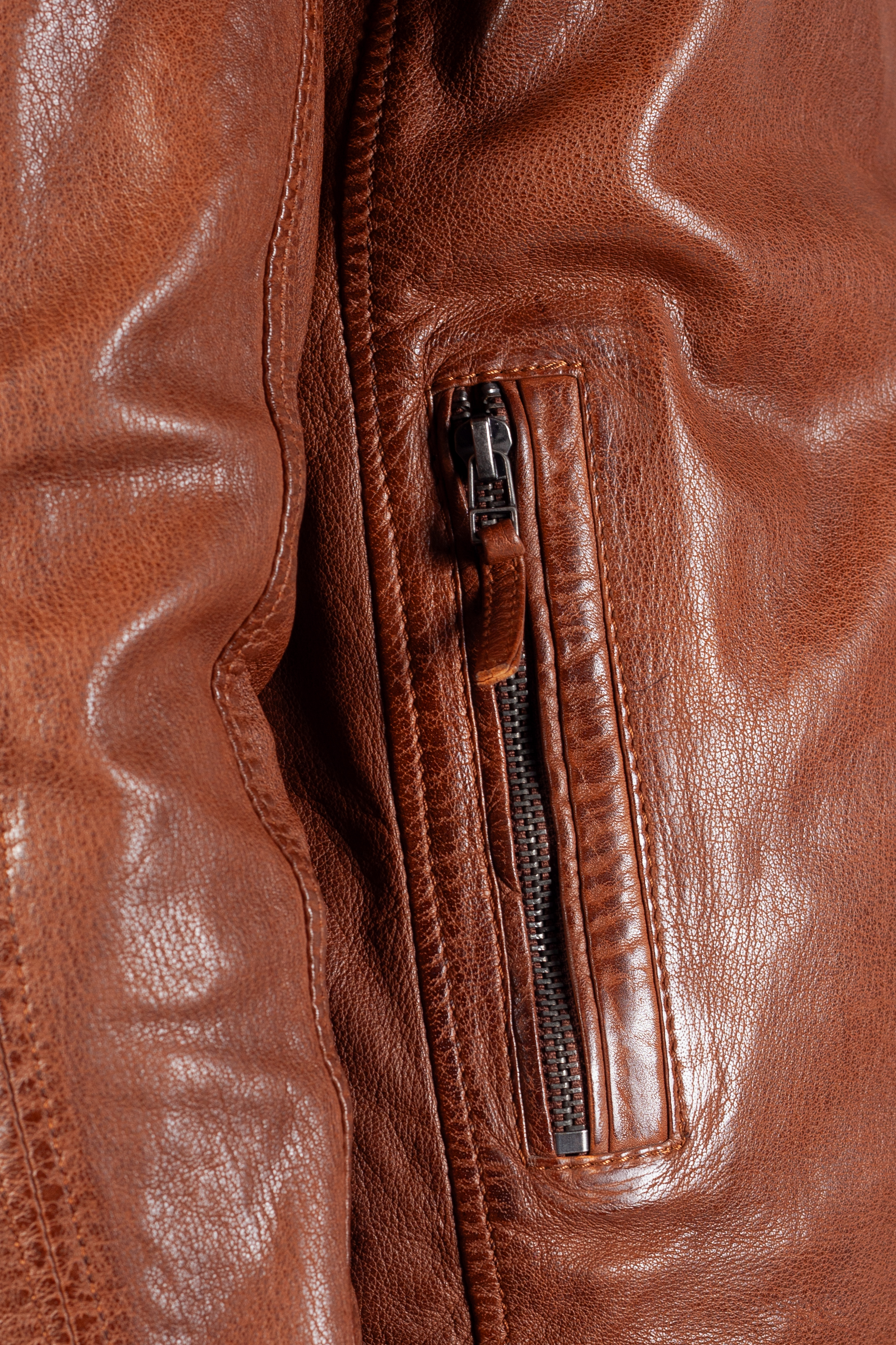 Leather jacket GIPSY 1201-0510-cognac