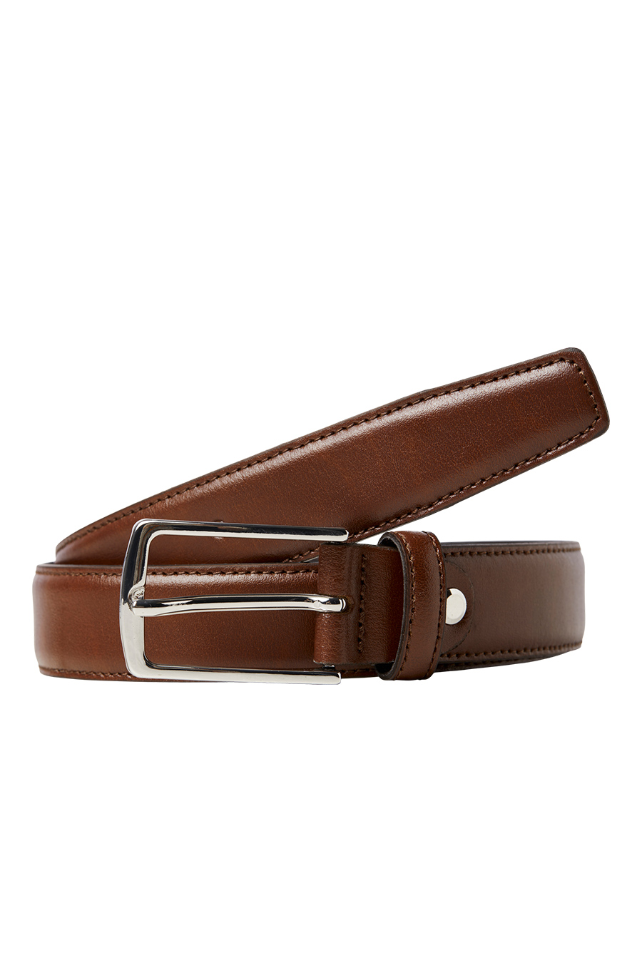 Leather belt JACK & JONES 12136795-Cognac