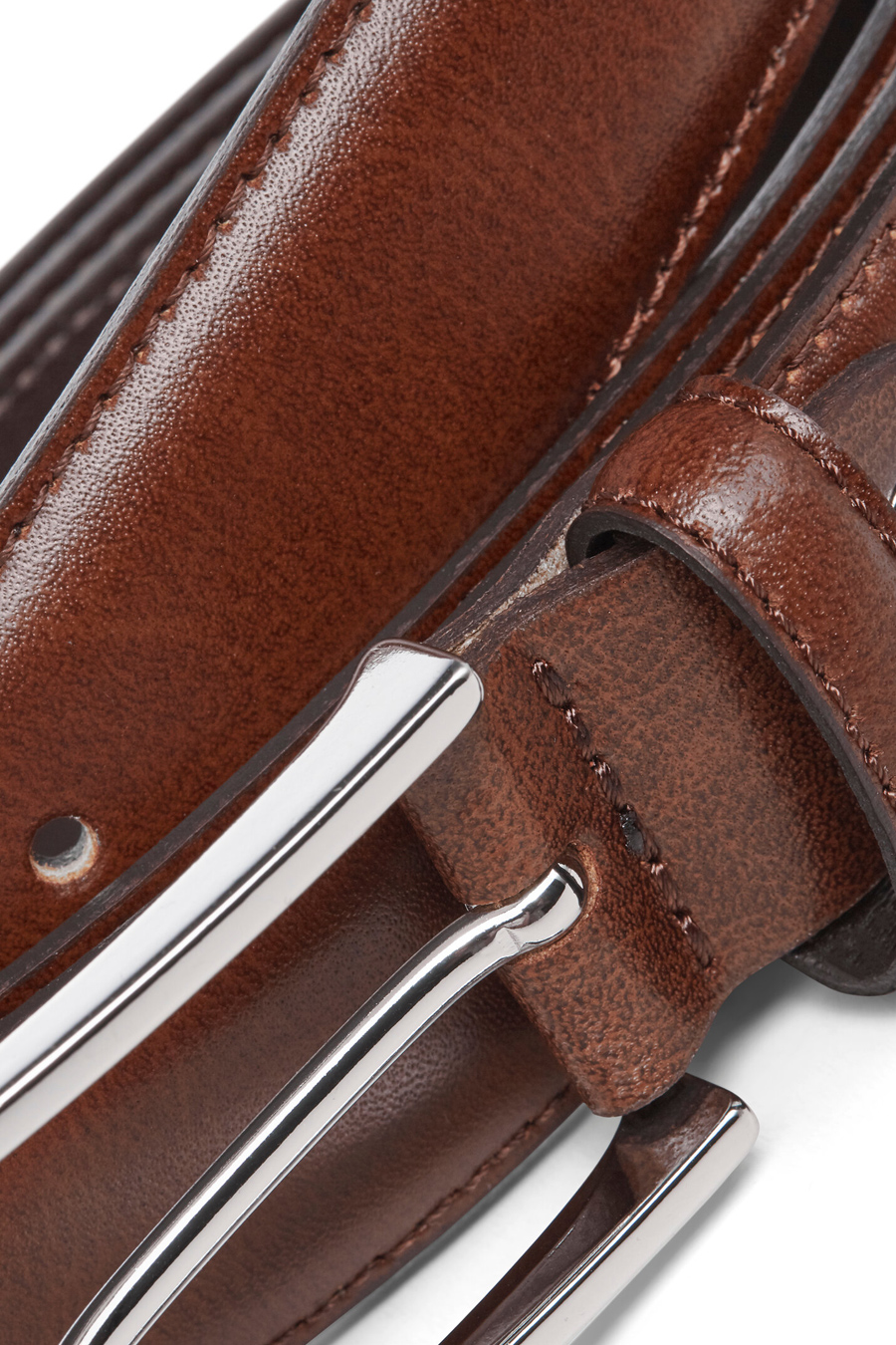 Leather belt JACK & JONES 12136795-Cognac