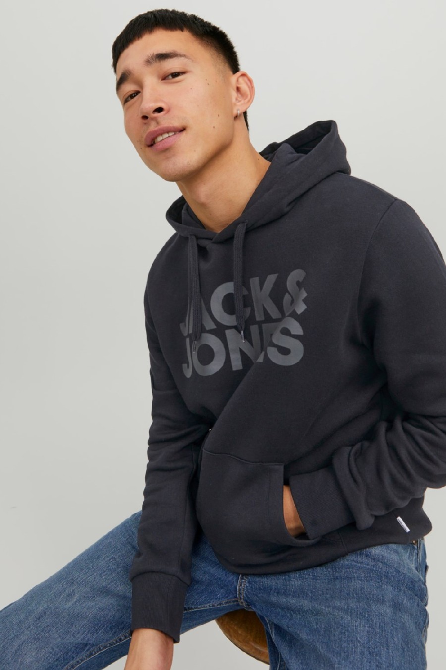 Hoodie JACK & JONES 12152840-Black-LP-WB