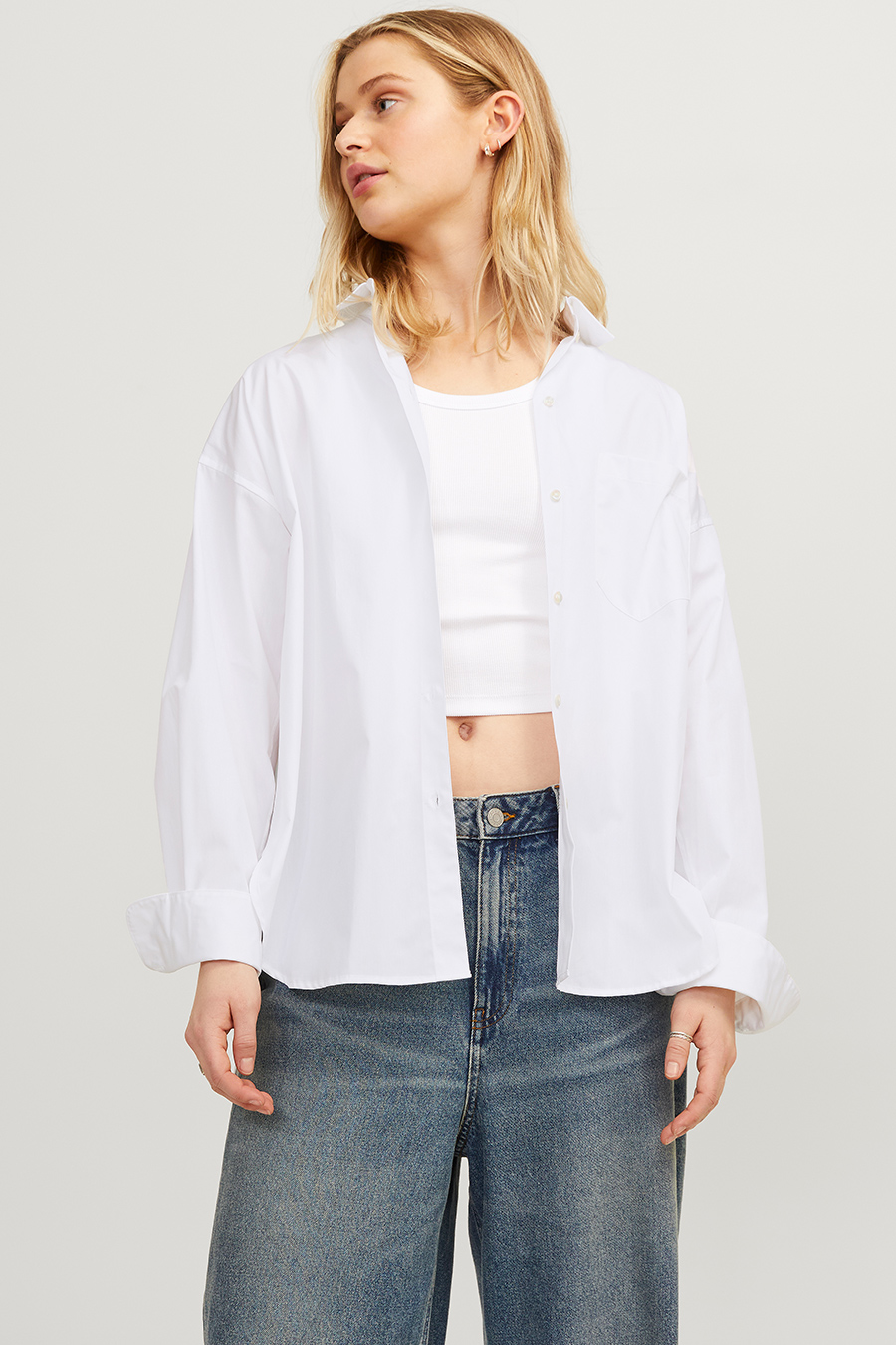 Long-sleeve shirt JJXX 12200353-White