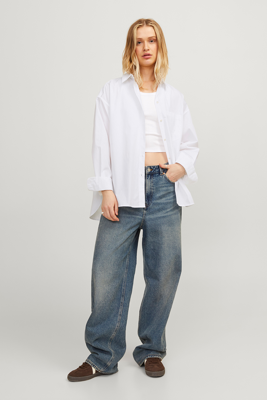 Long-sleeve shirt JJXX 12200353-White