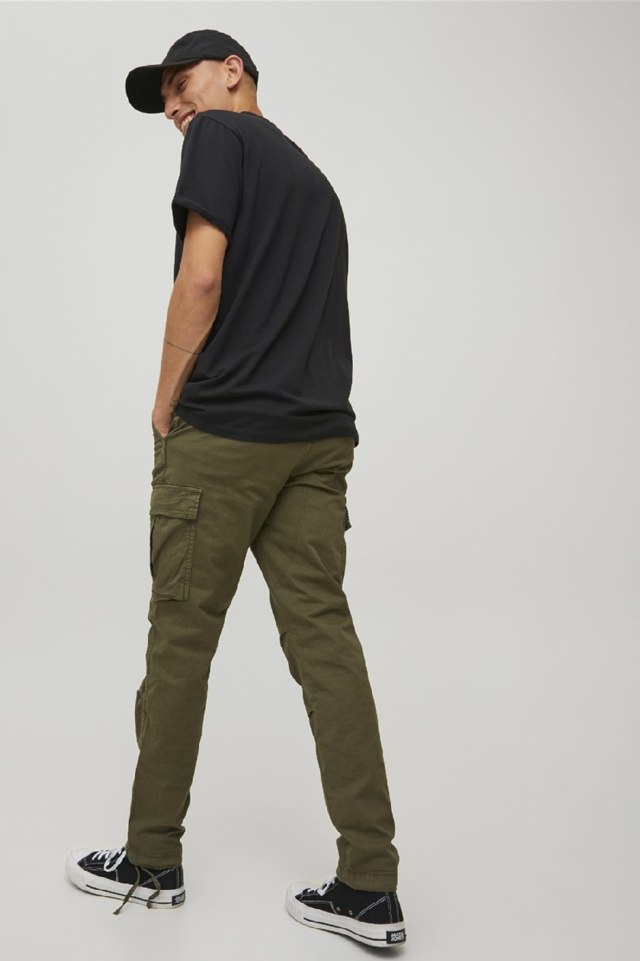 Cargo trousers JACK & JONES 12216664-Olive-Night