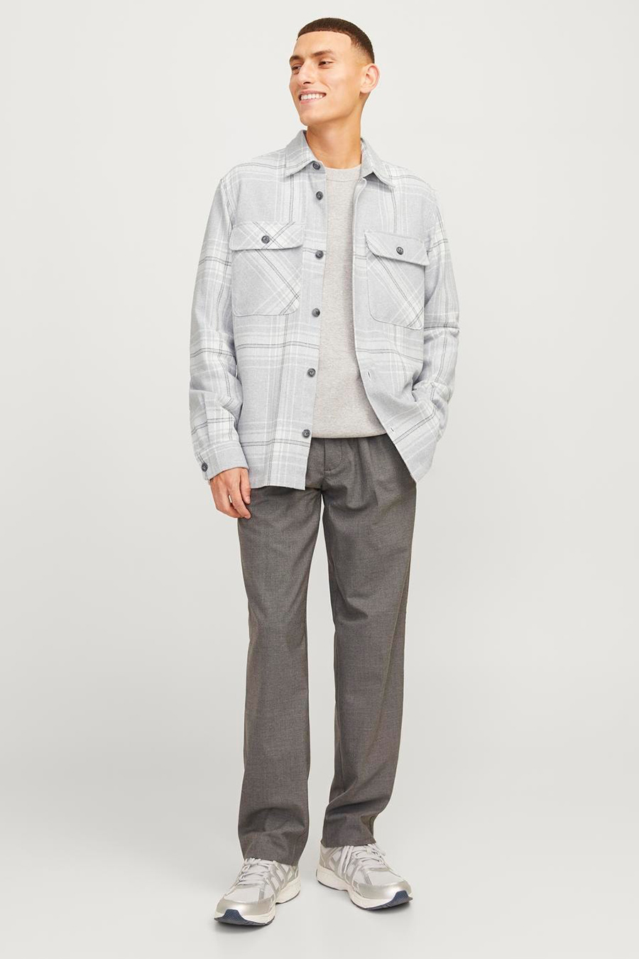 Shirt JACK & JONES 12263647-Grey-Melange