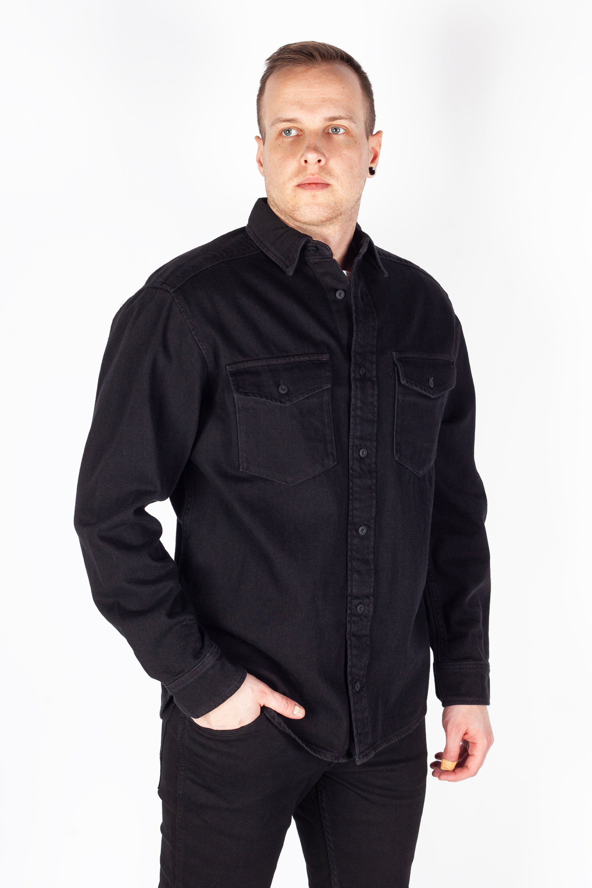 Denim shirt JACK & JONES 12275137-Black