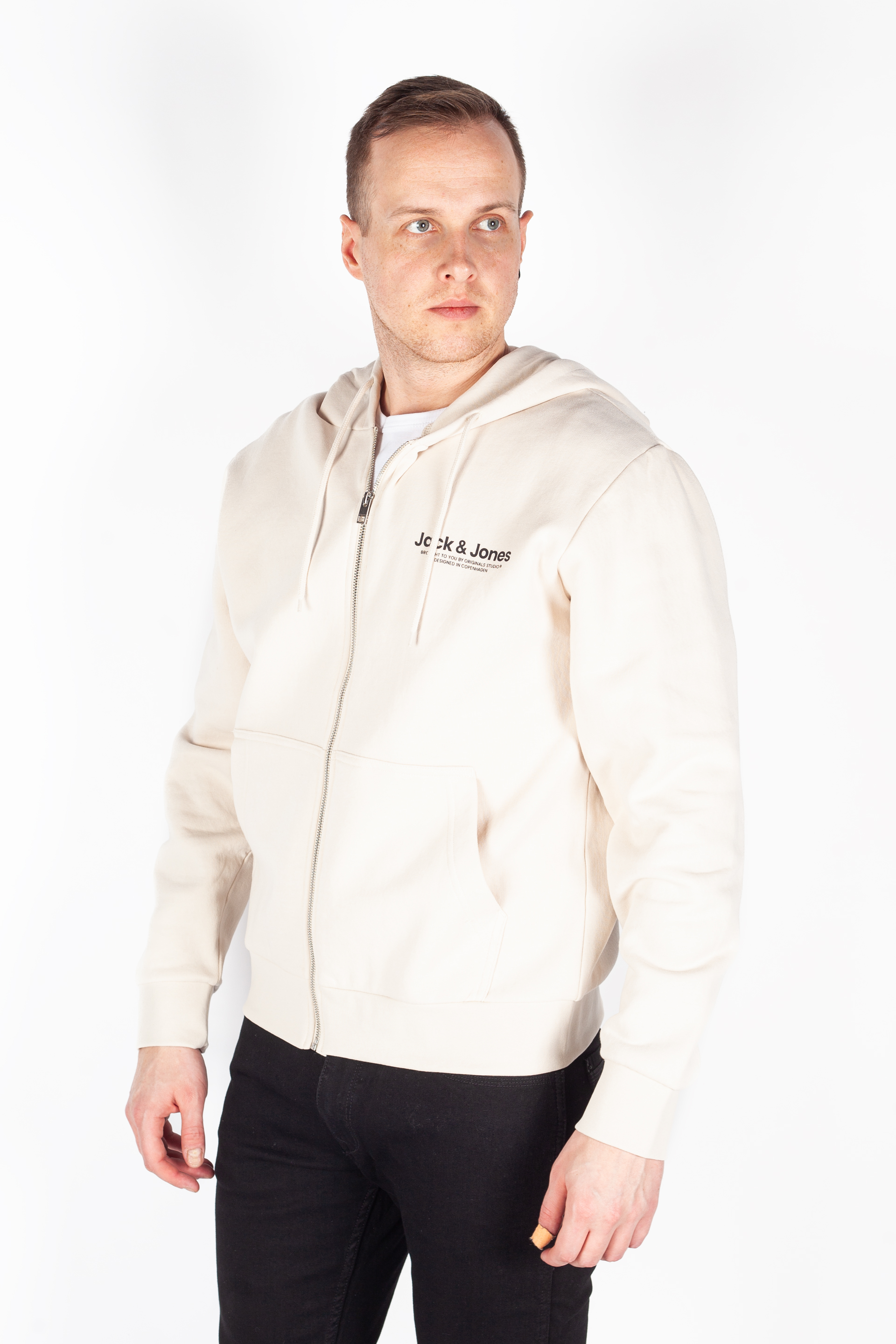 Zip up Hoodie JACK & JONES 12277621-Moonbeam