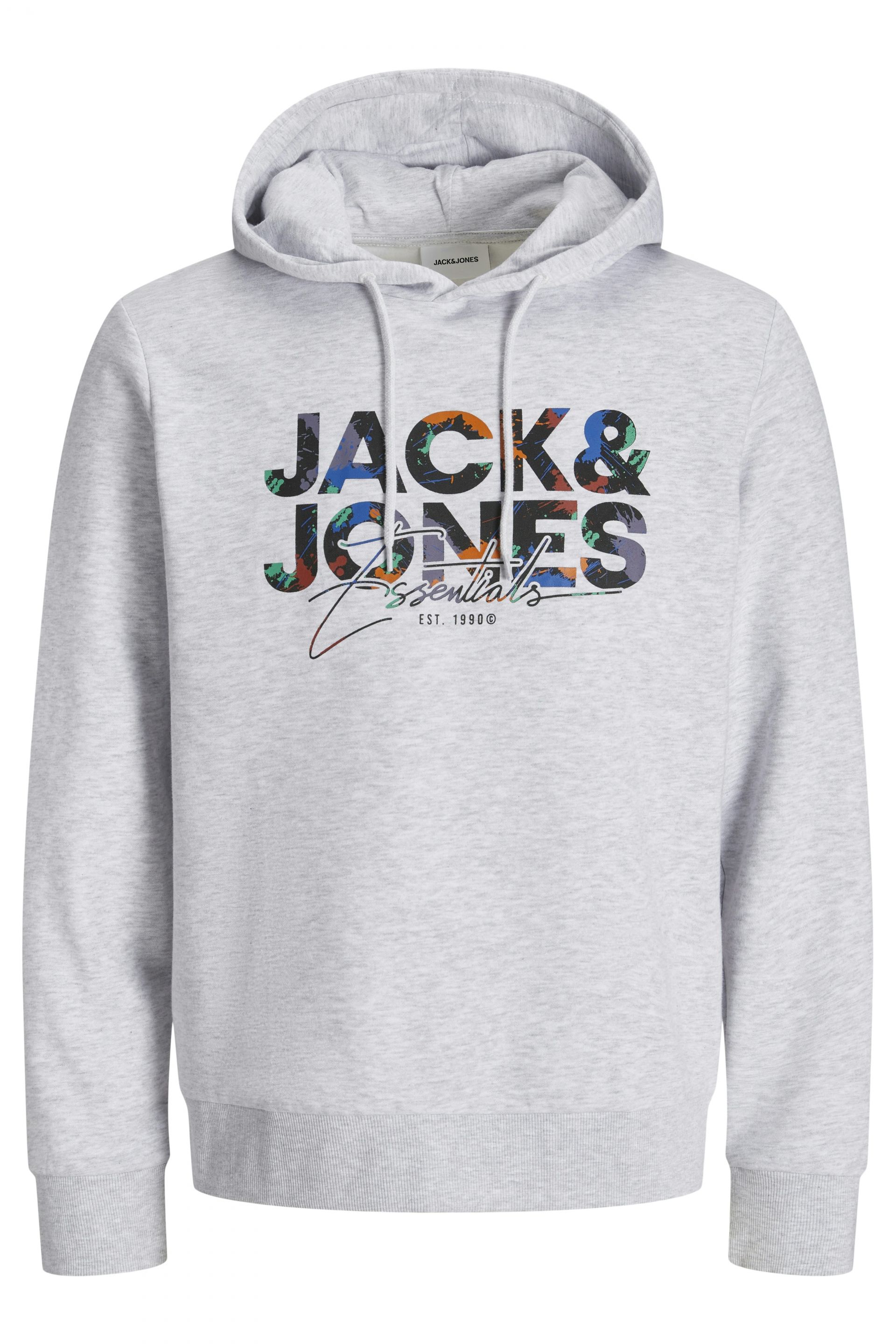 Hoodie JACK & JONES 12279119-White-Melange