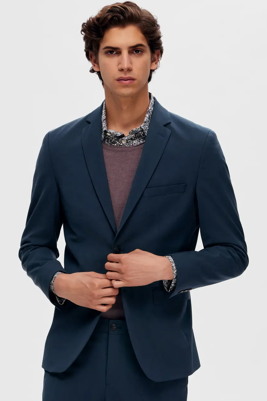 Blazer SELECTED 16087824-Blue-Depths