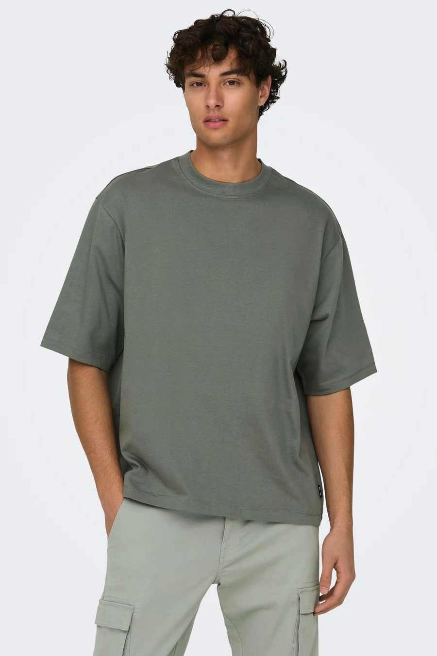 T-shirt ONLY & SONS 22027787-Castor-Gray