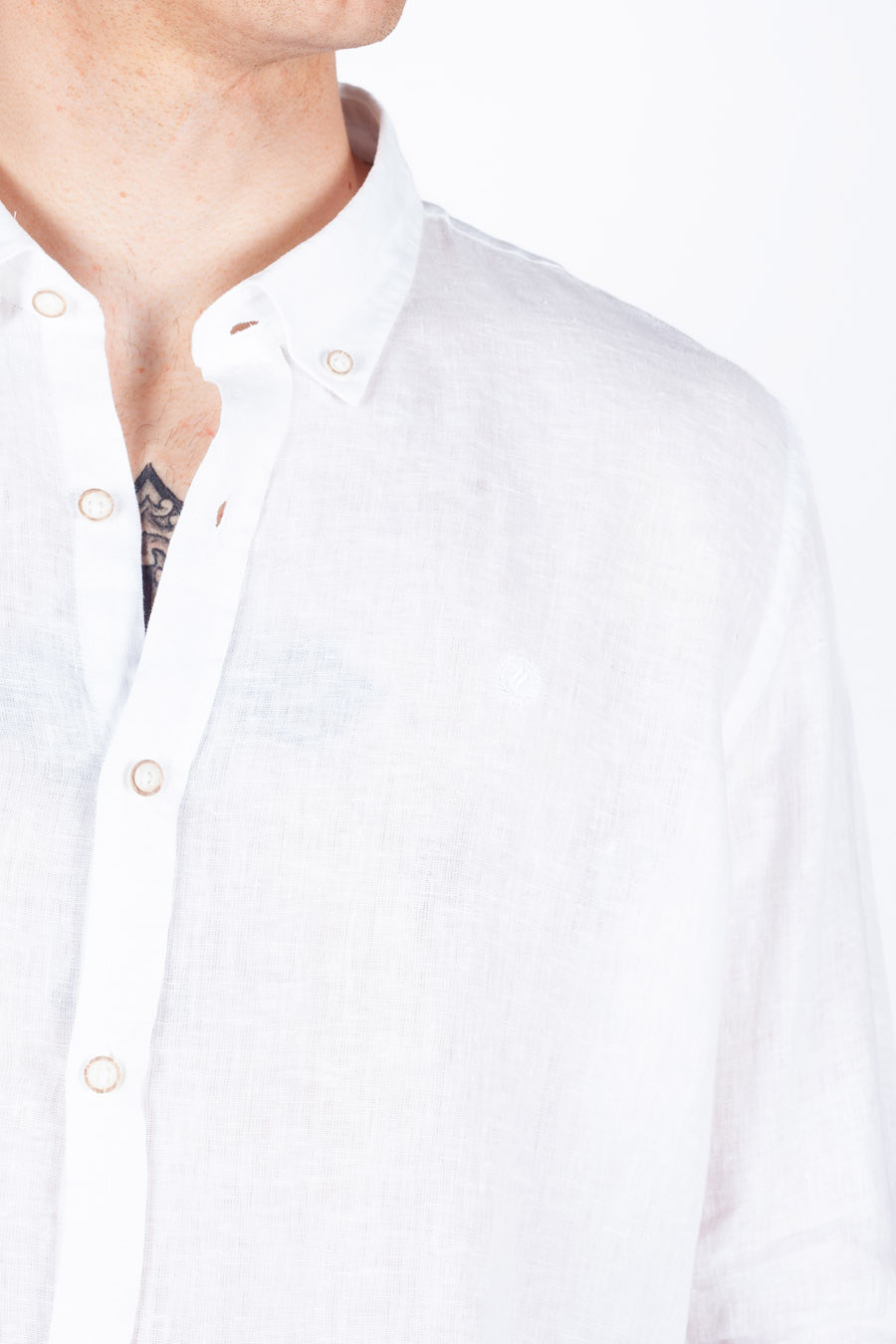 Linen shirt MCL 32746-BEYAZ