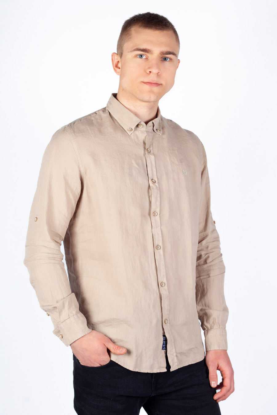 Linen shirt MCL 32746-CAMEL