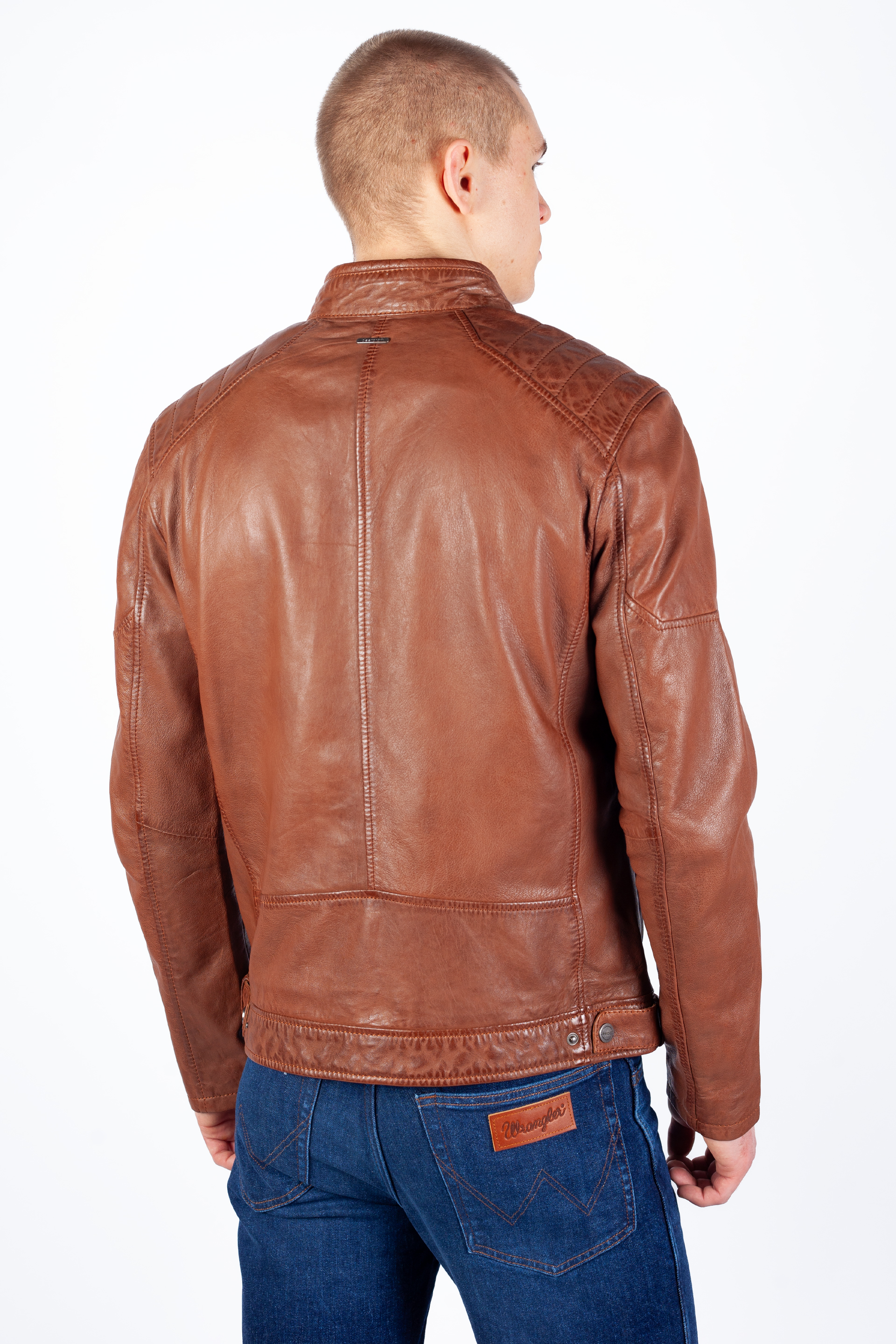 Leather jacket DEERCRAFT 3701-0126-cognac