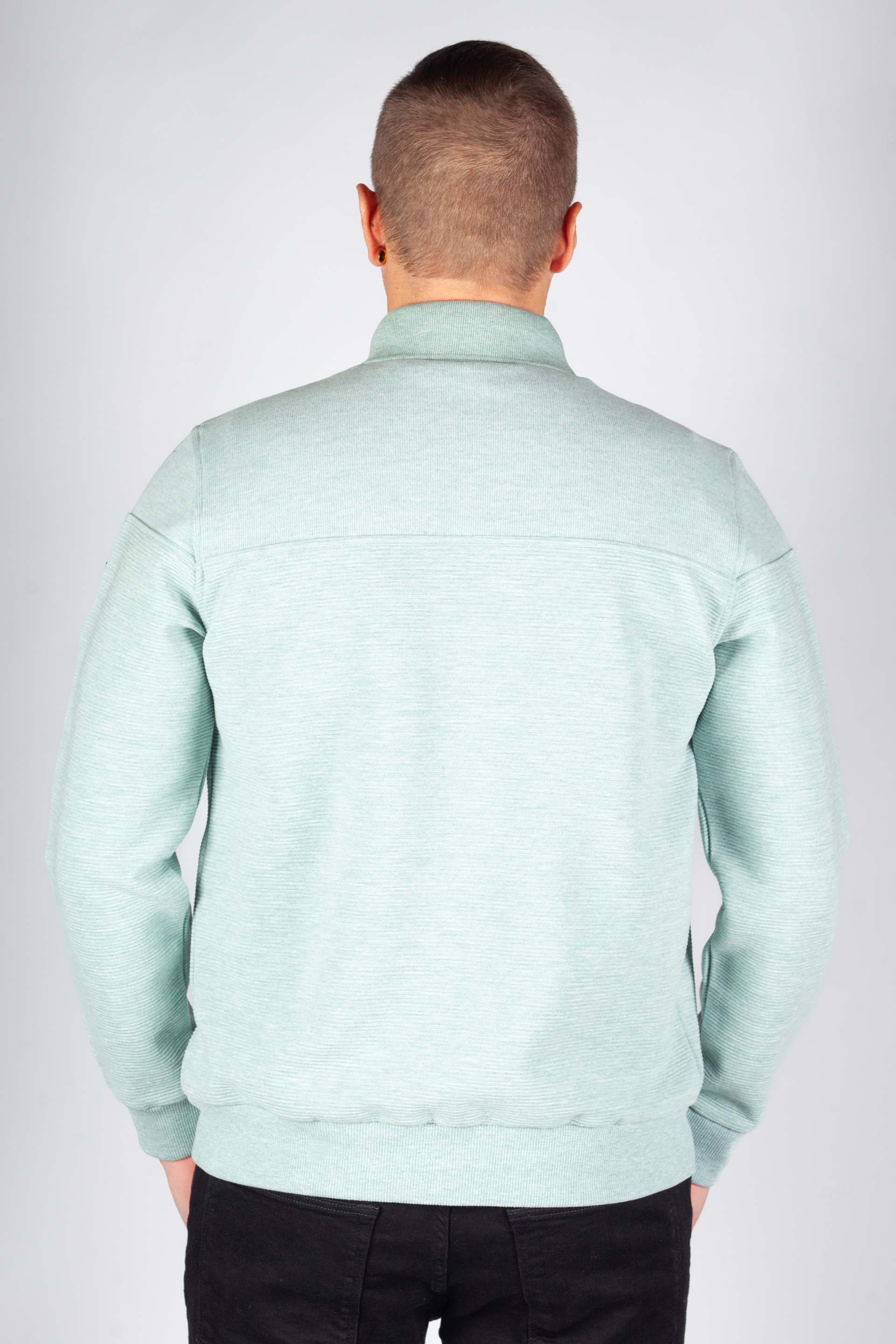 Sweater with zip MCL 39672-MINT-MELANJ