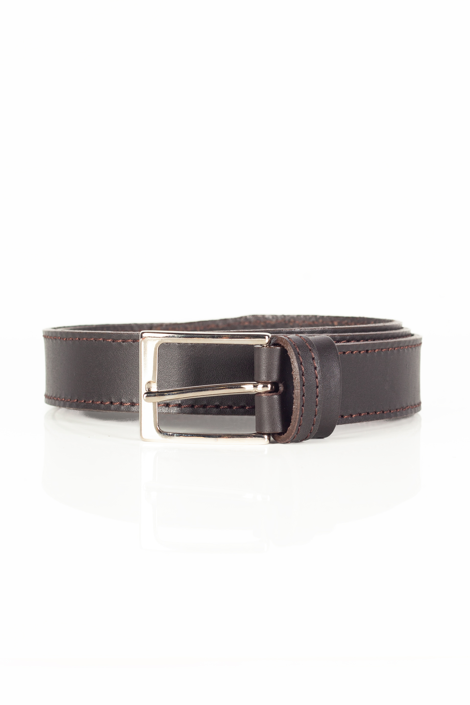 Leather belt X JEANS BASICS 98-001-BROWN