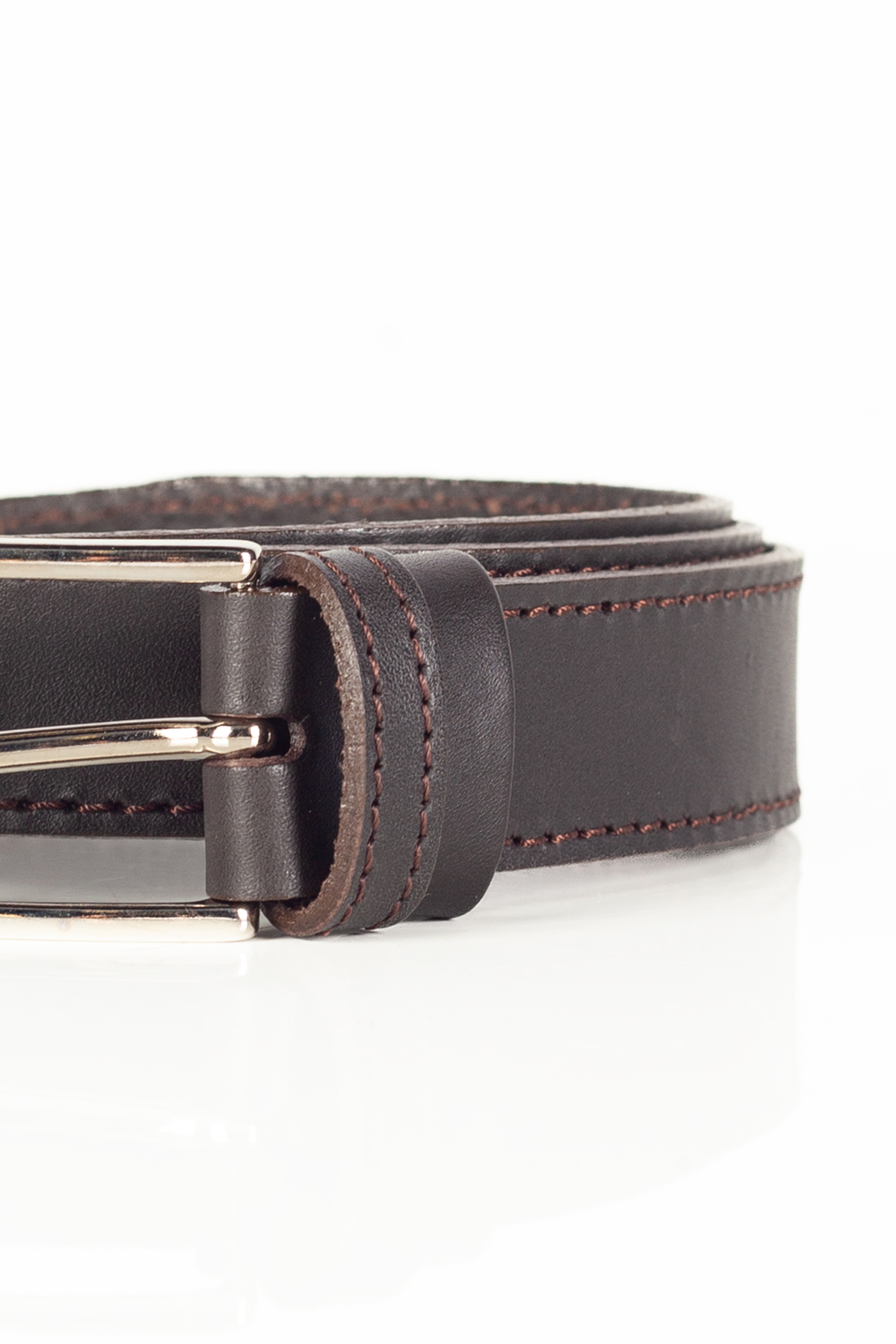 Leather belt X JEANS BASICS 98-001-BROWN