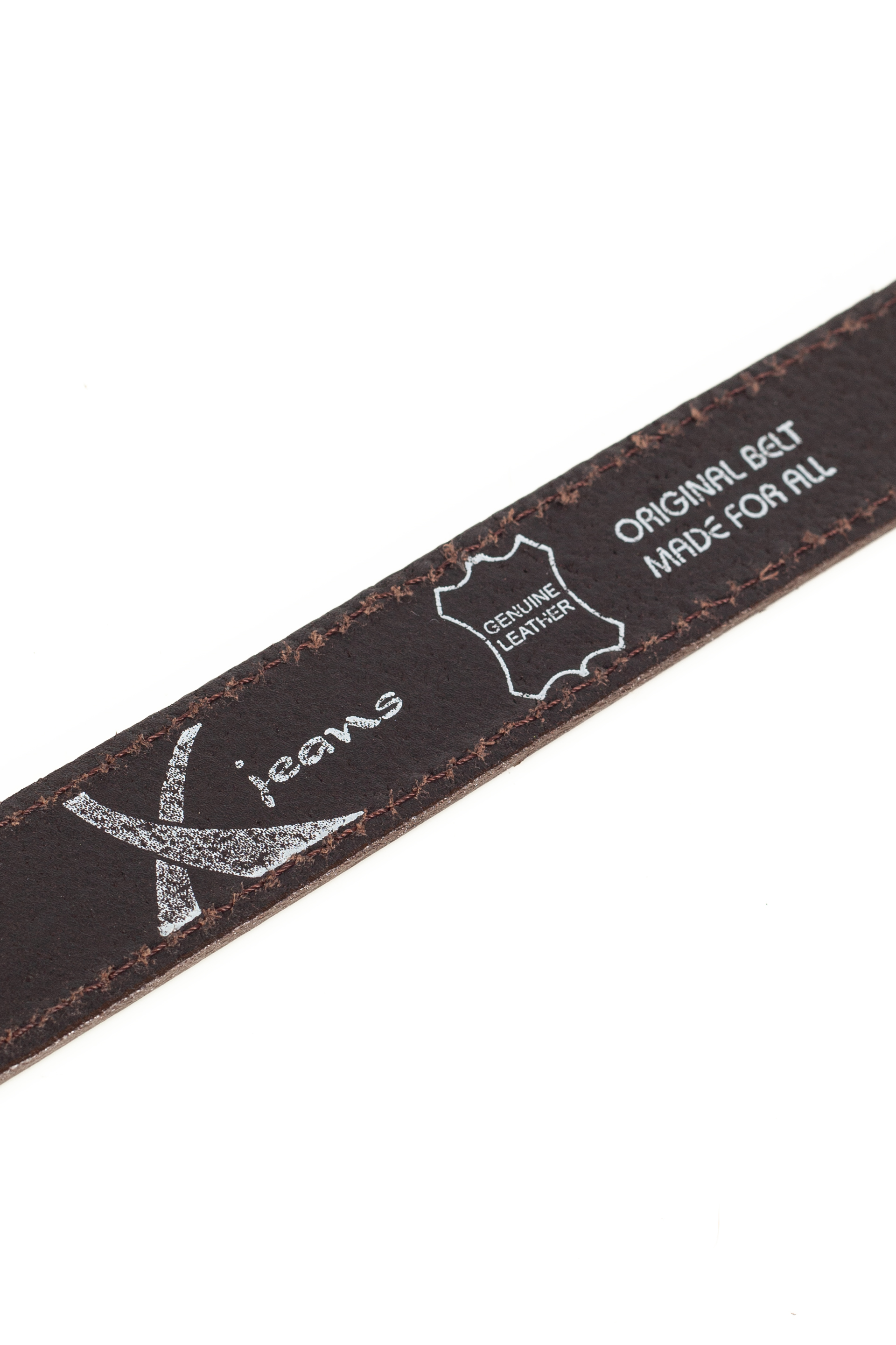 Leather belt X JEANS BASICS 98-001-BROWN