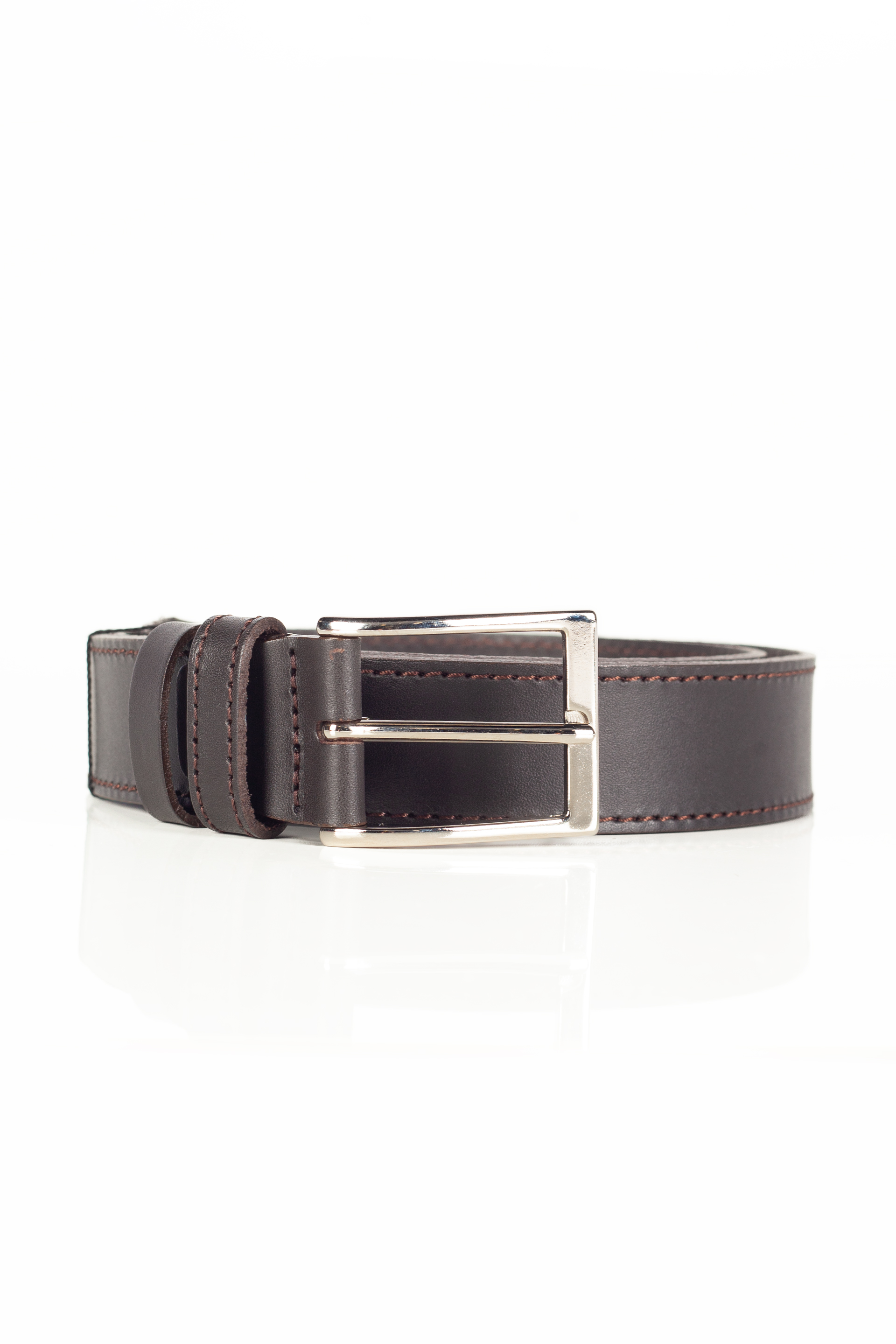 Leather belt X JEANS BASICS 98-007-BROWN