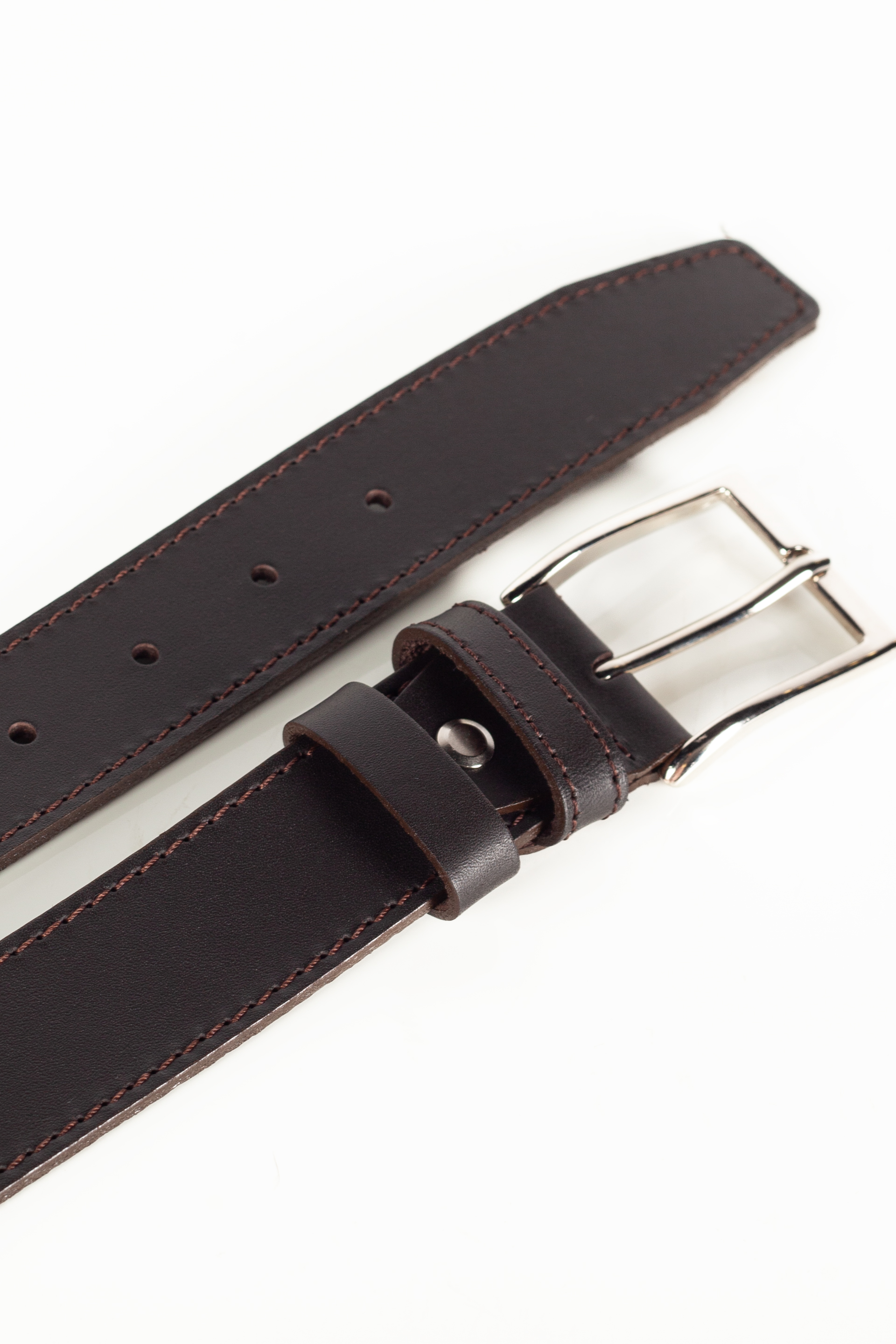 Leather belt X JEANS BASICS 98-007-BROWN