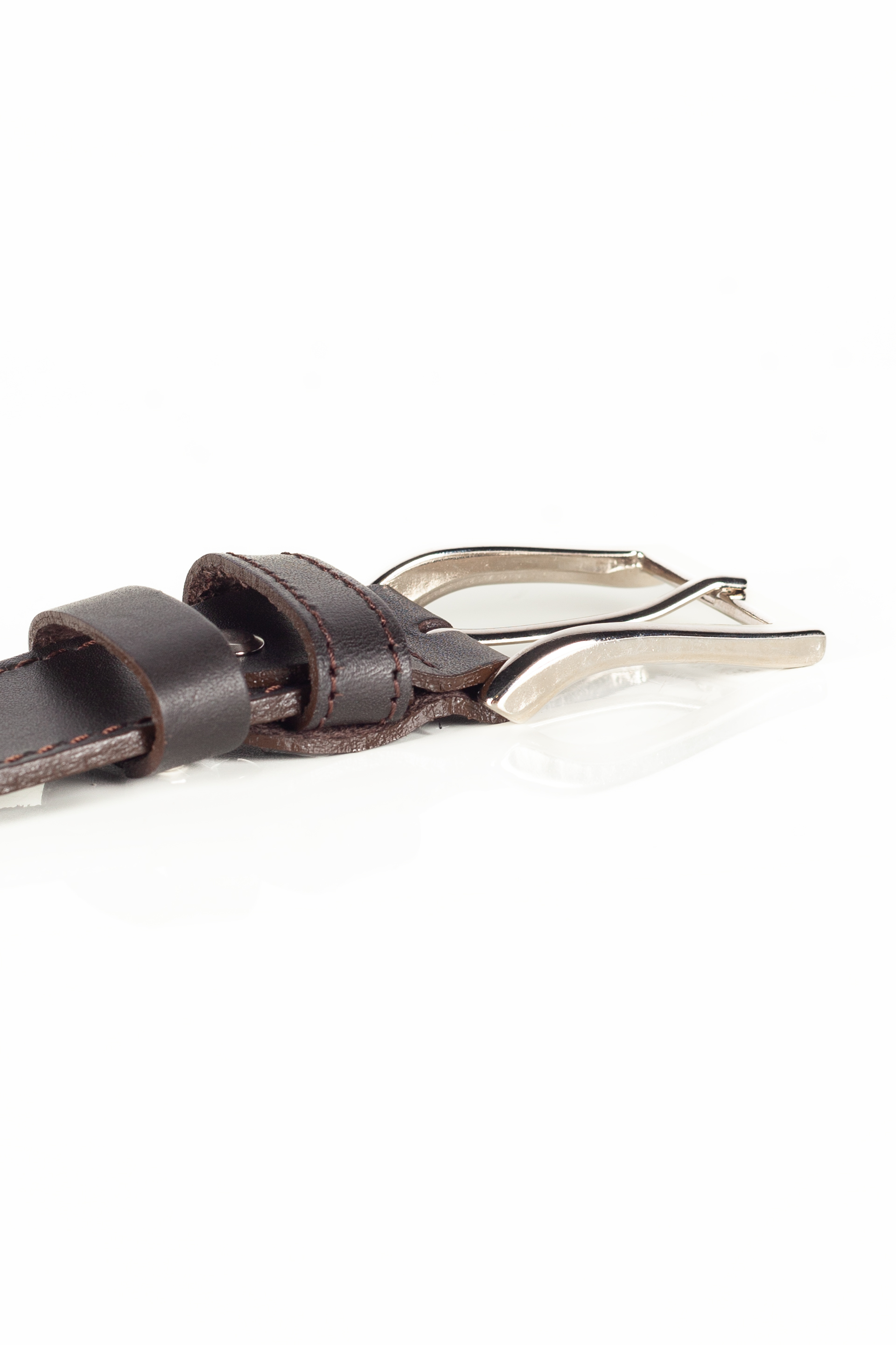 Leather belt X JEANS BASICS 98-007-BROWN