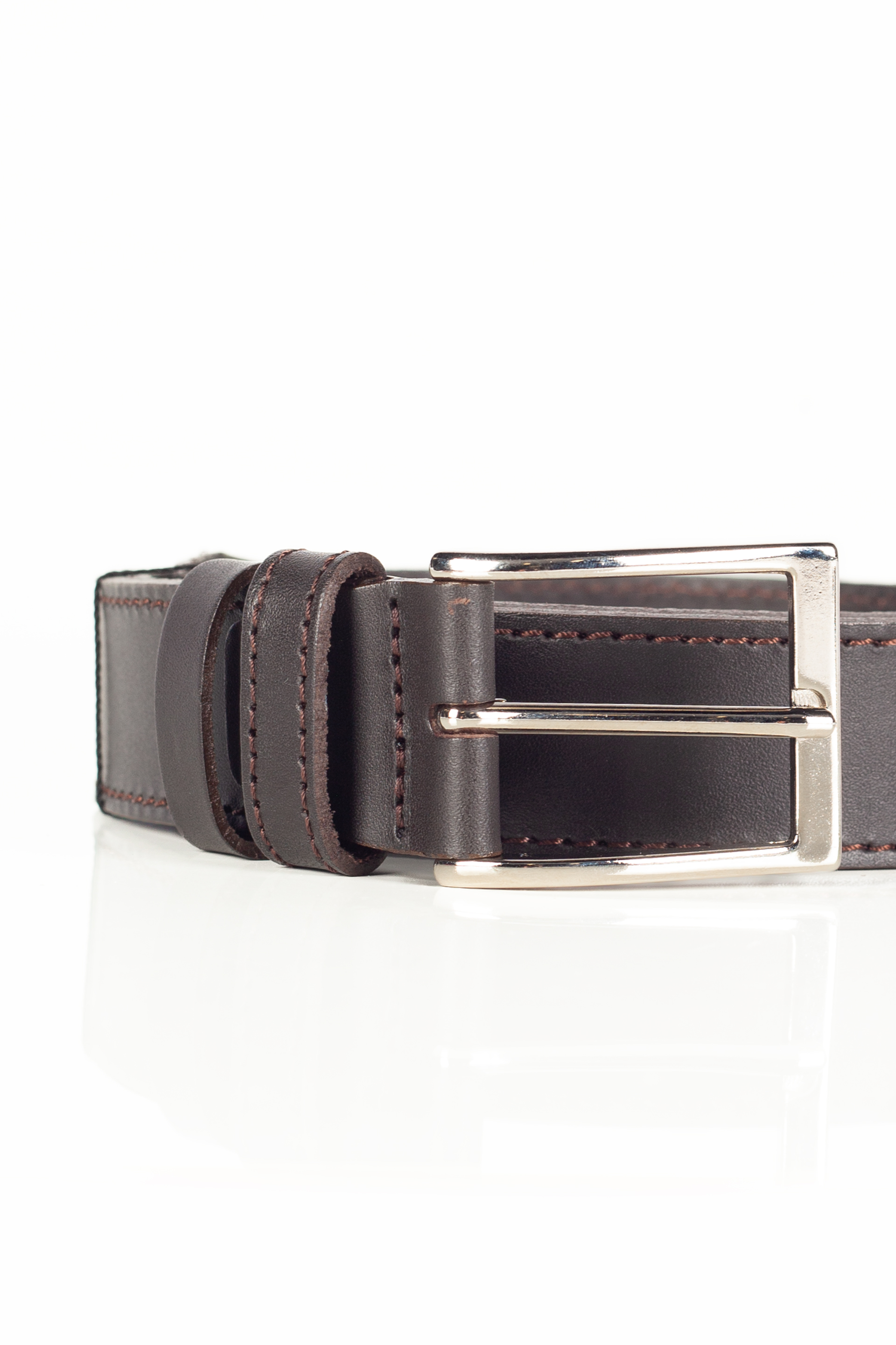 Leather belt X JEANS BASICS 98-007-BROWN