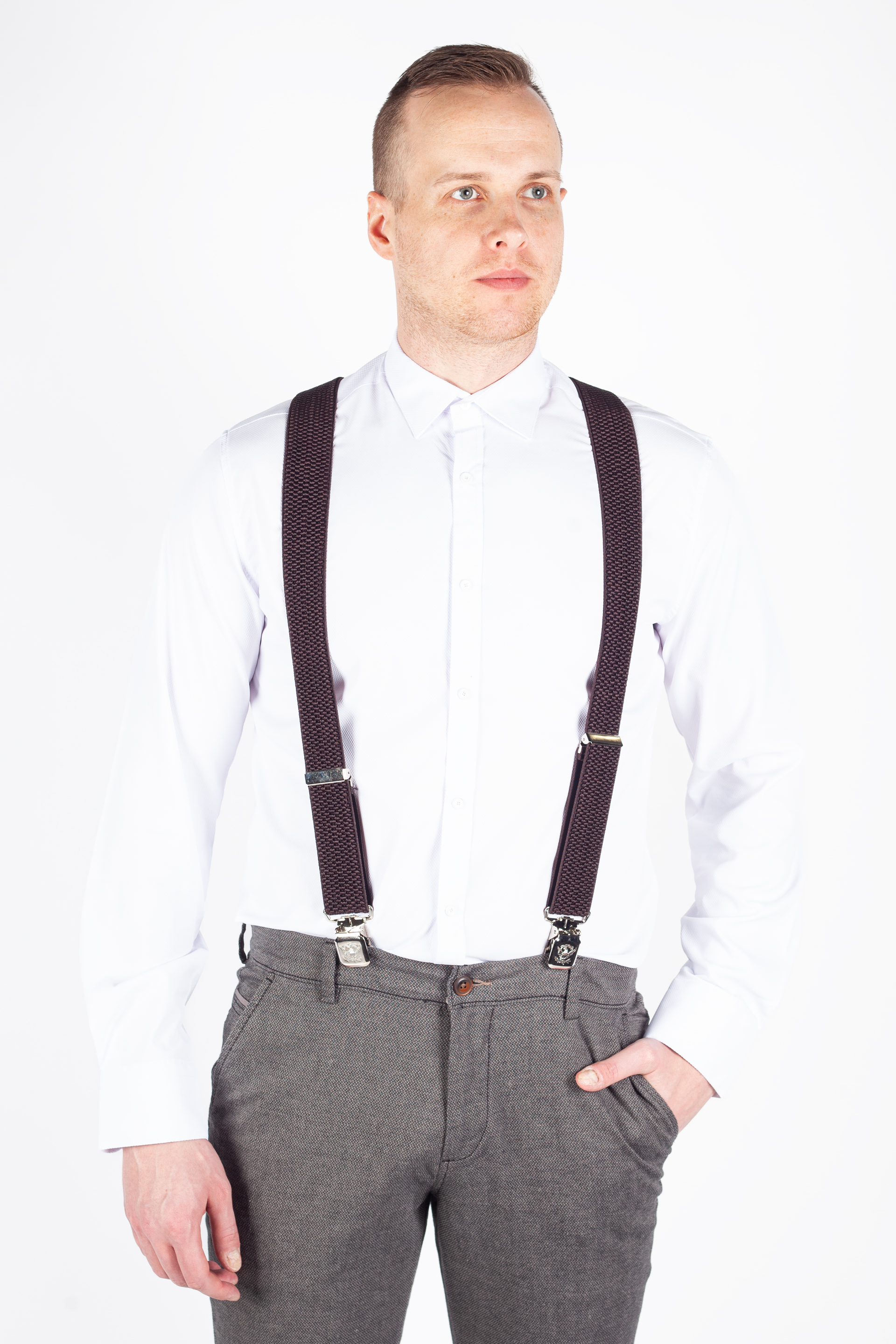 Suspenders X JEANS DYK40-011-BROWN