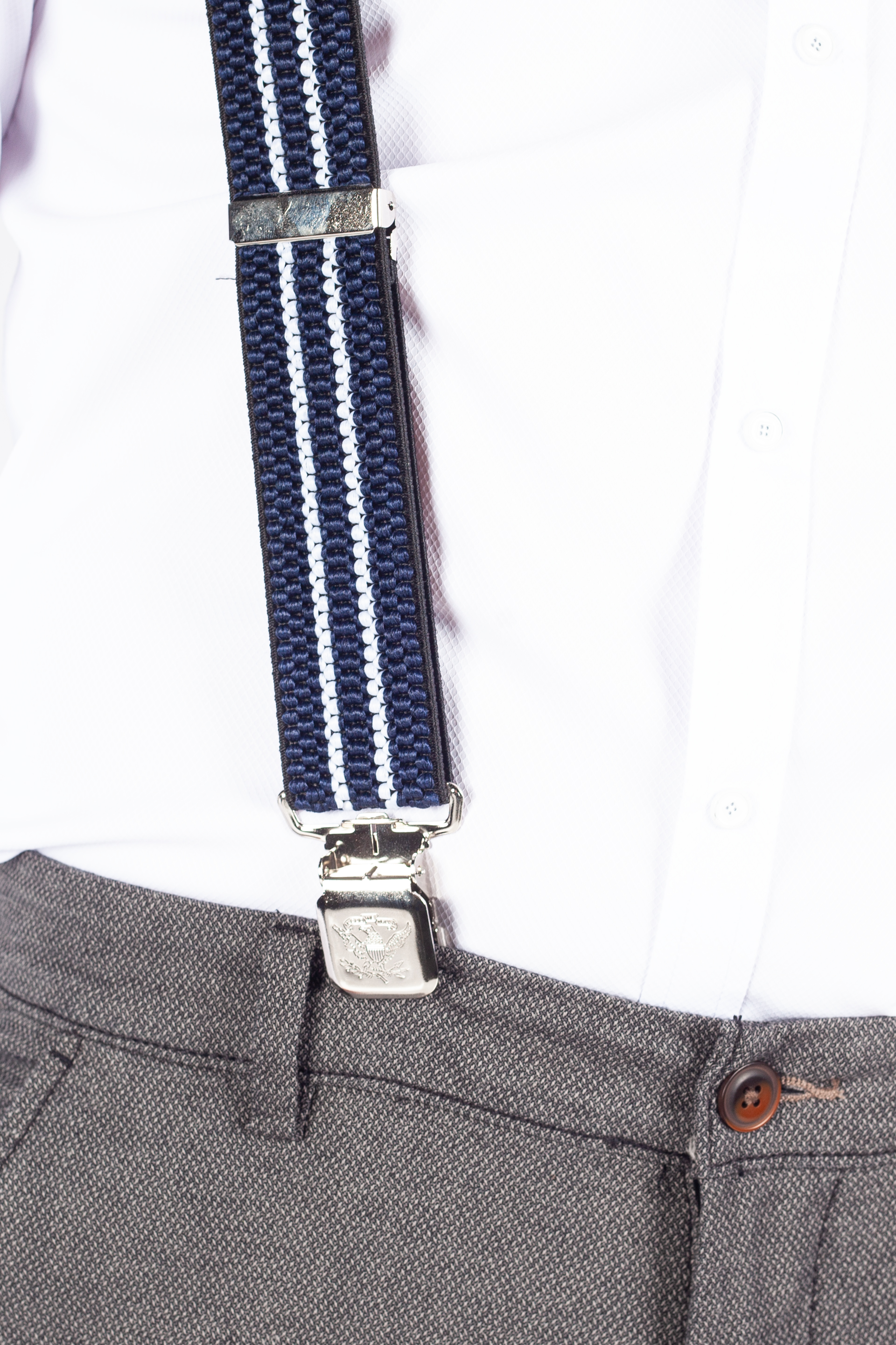 Suspenders X JEANS DYK40-061-MIX-NAVY-WHITE