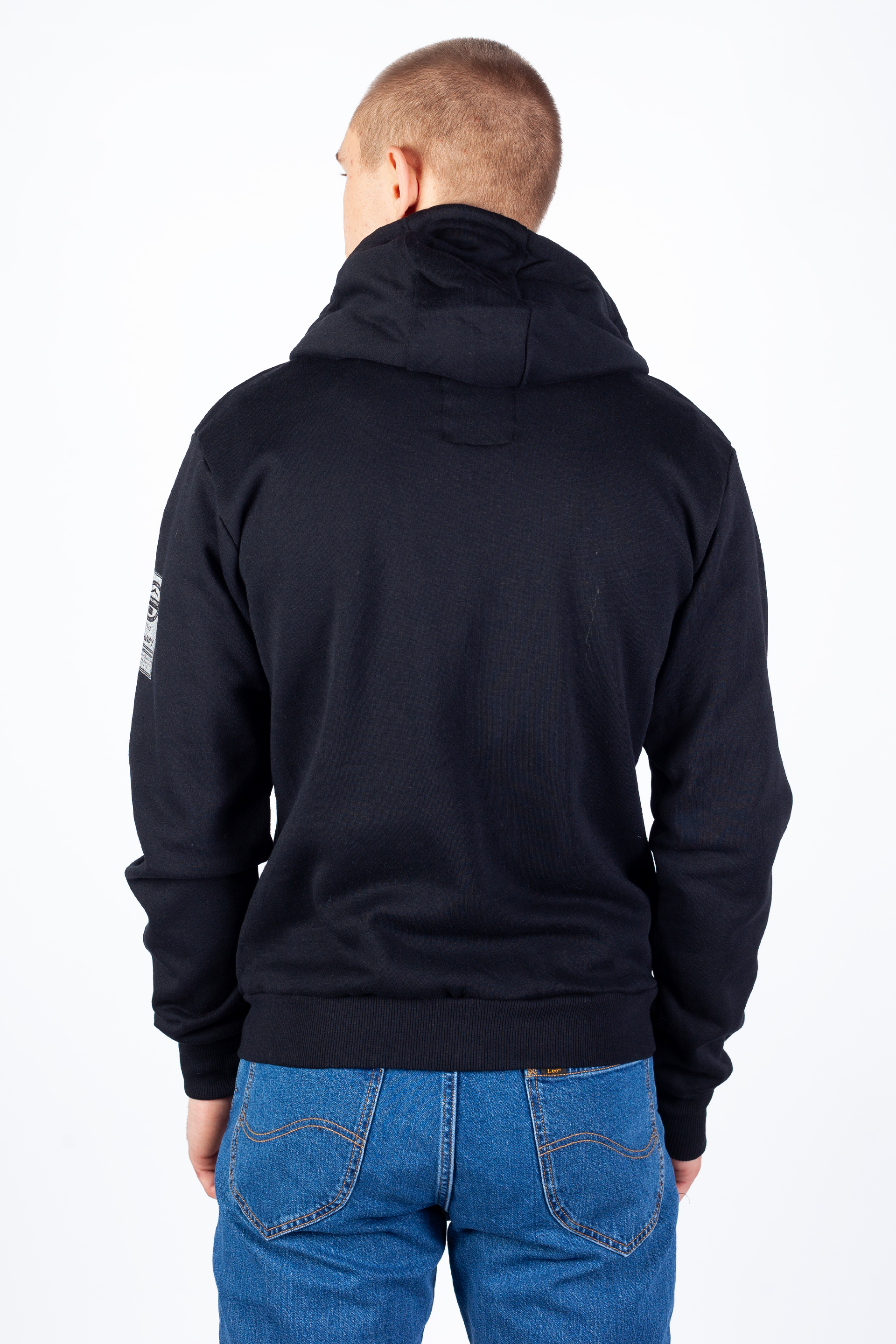 Zip up Hoodie GEOGRAPHICAL NORWAY GUESSY-Black