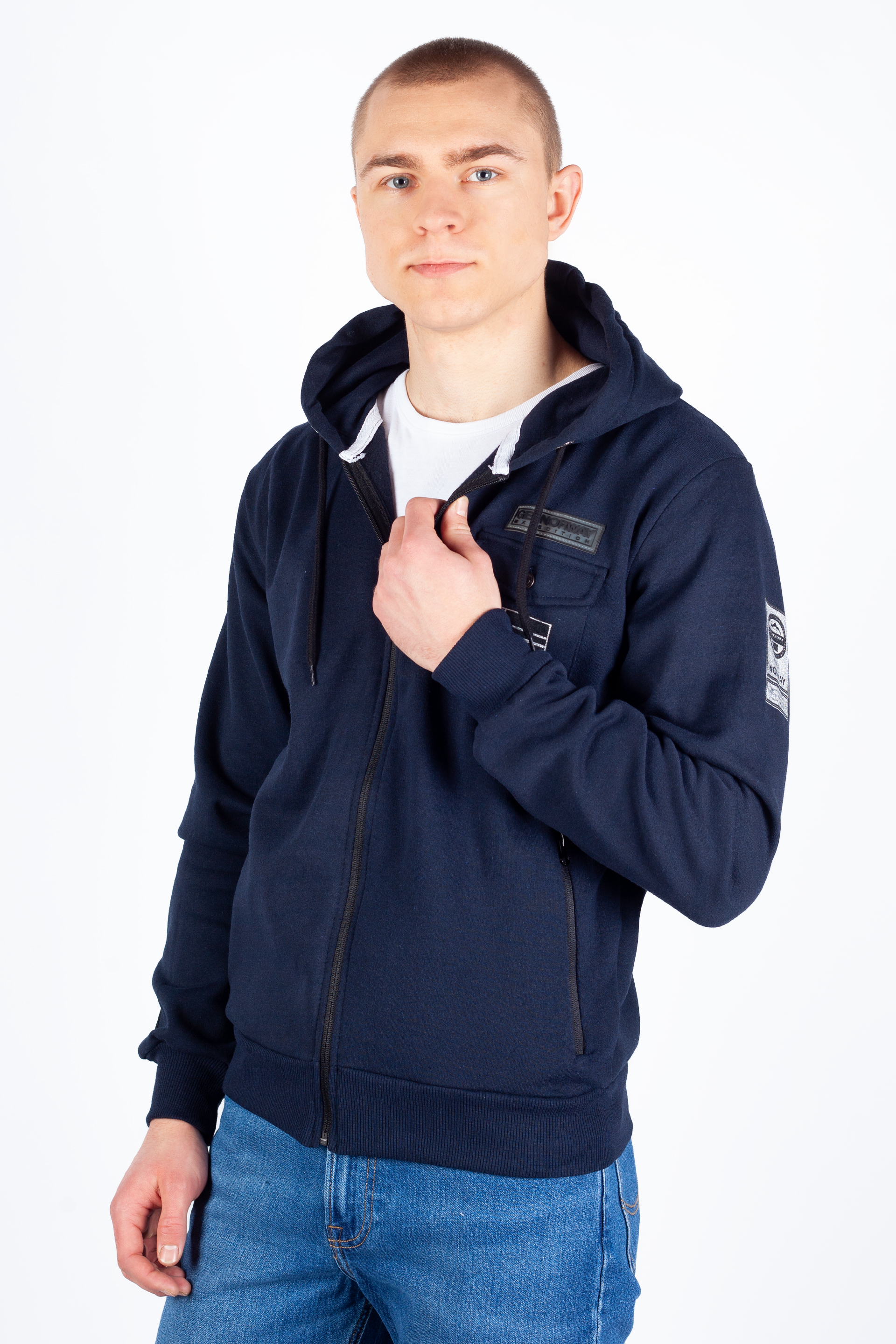 Zip up Hoodie GEOGRAPHICAL NORWAY GUESSY-Navy