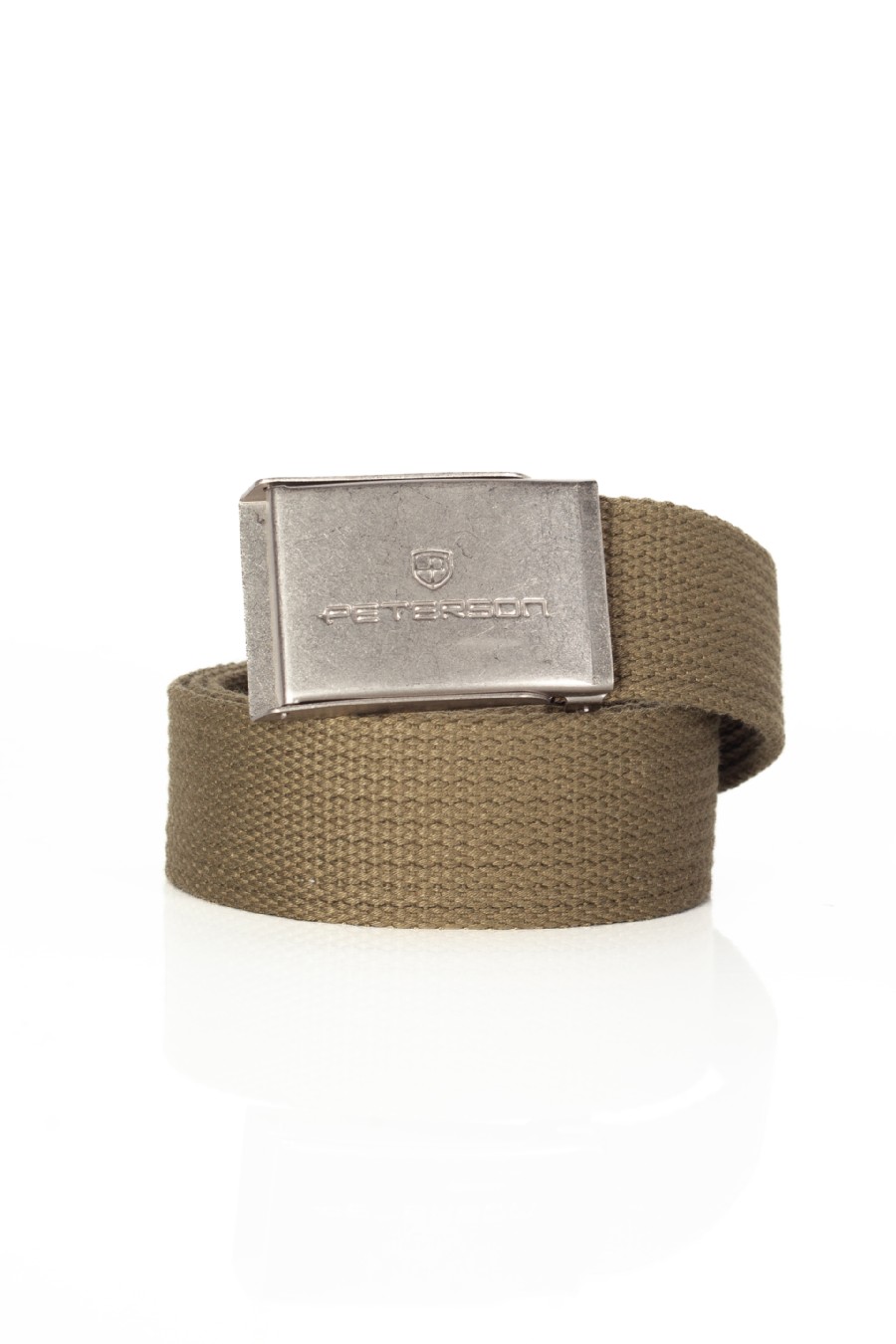 Canvas belt PETERSON PTN-SILVER-GREEN-2