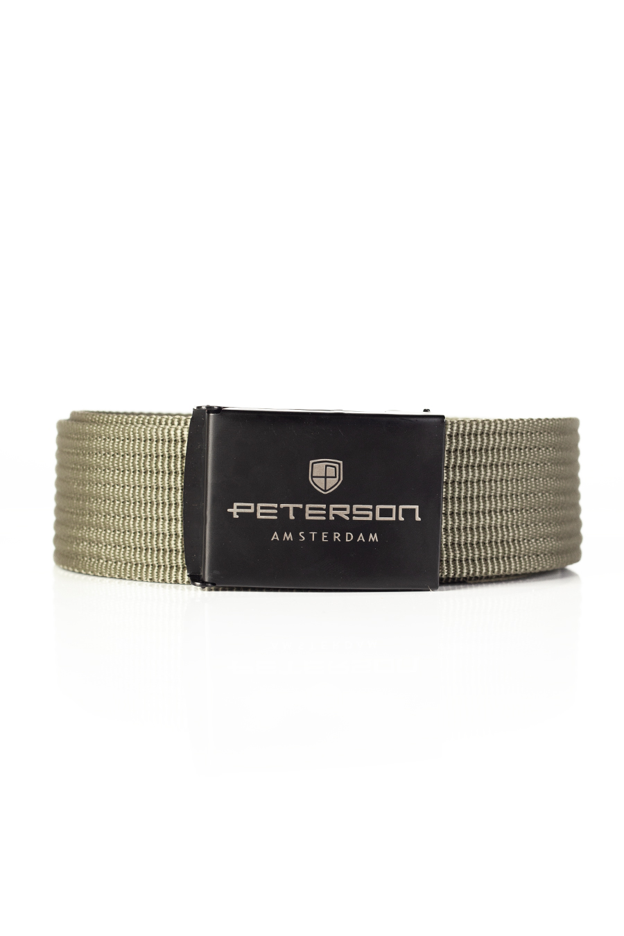 Canvas belt PETERSON PTN-BLACK-GREEN