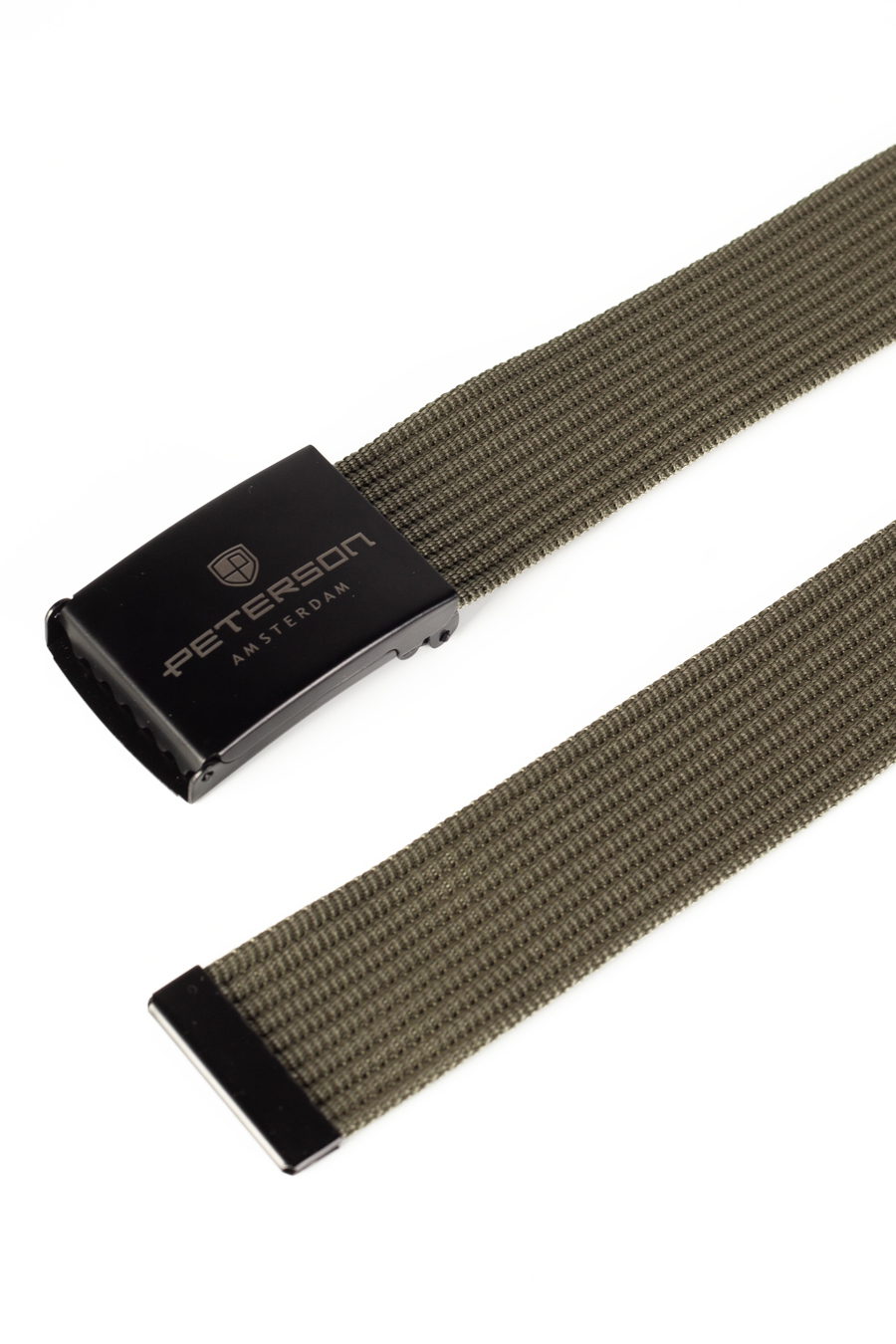 Canvas belt PETERSON PTN-BLACK-GREEN