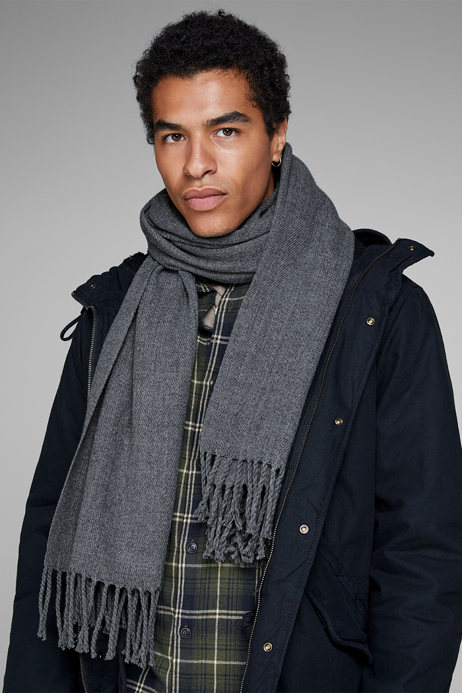 Scarf JACK & JONES 12140332-Grey-Melange