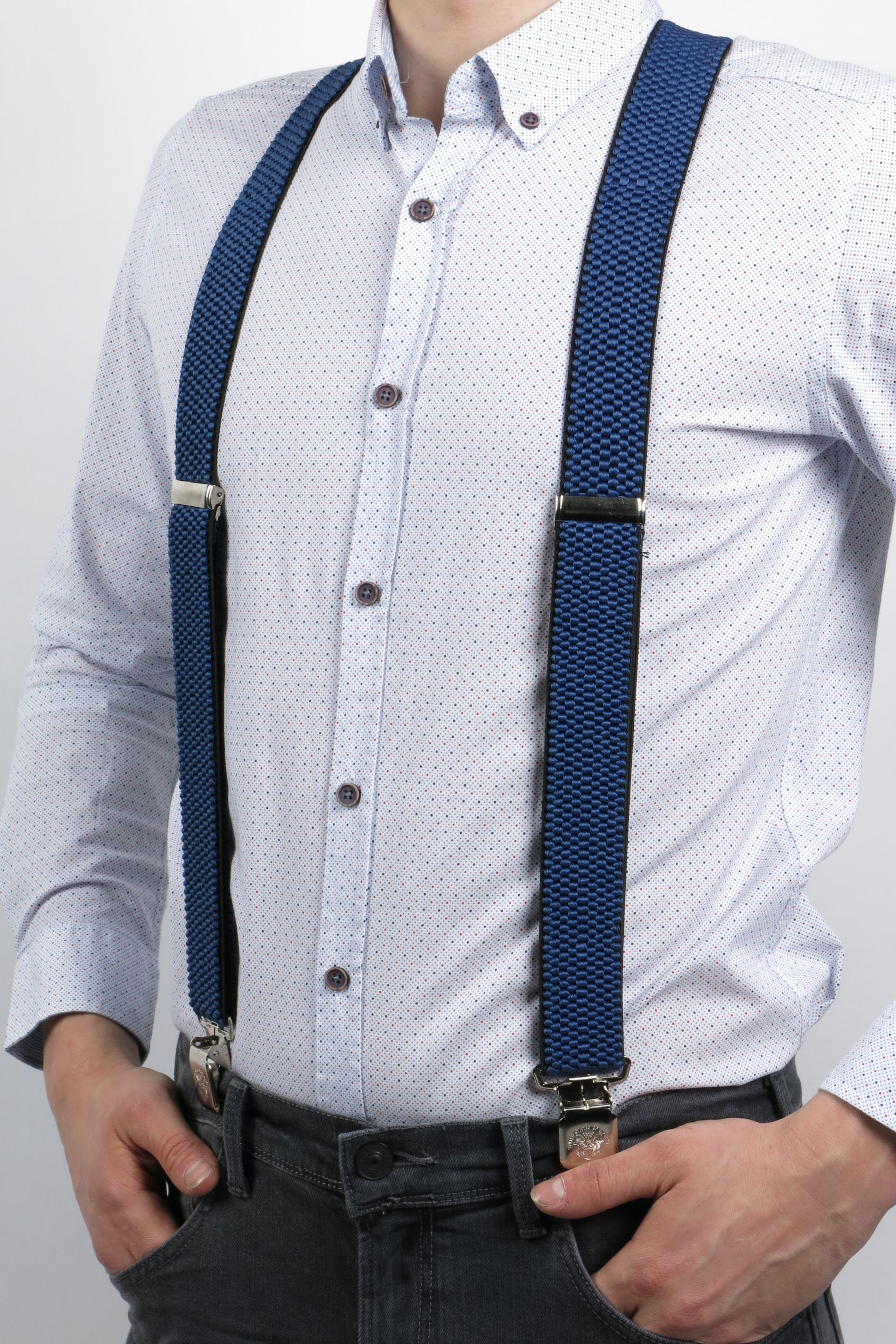 Suspenders X JEANS DMAX40-BLUE